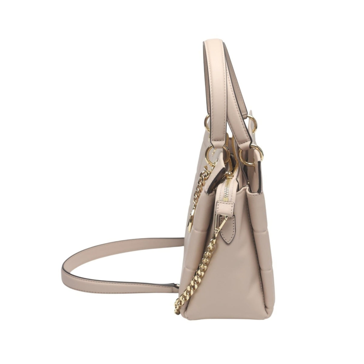 Michael Kors Pink Beige Leather Handbag Shoulder Bag (Pre-Owned)