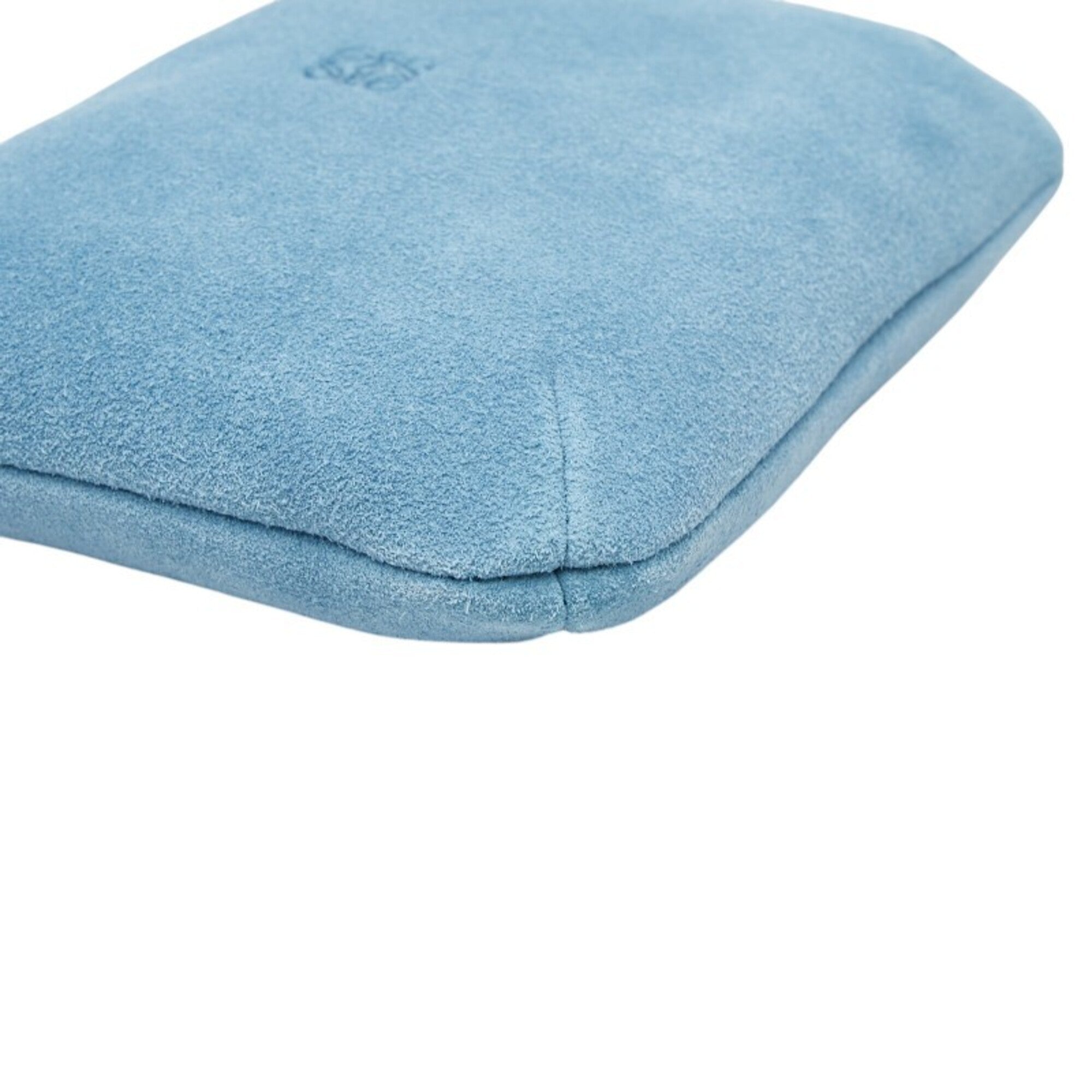 Loewe Blue Suede Handbag Pouch (Pre-Owned)