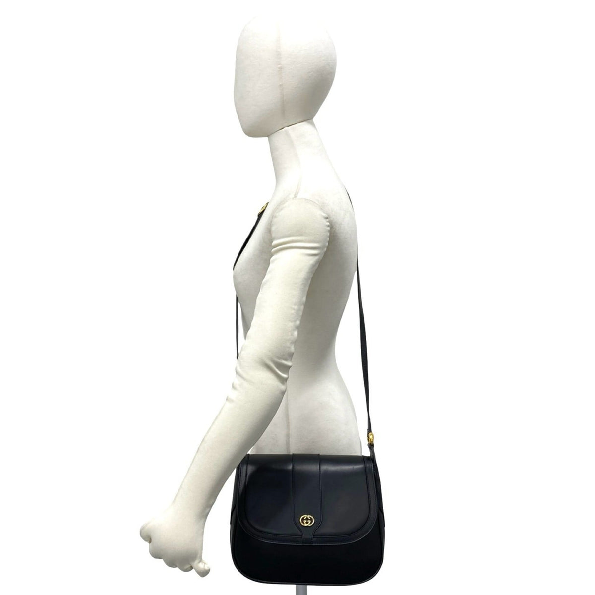 Gucci Black Leather Pochette Shoulder Bag (Pre-Owned)