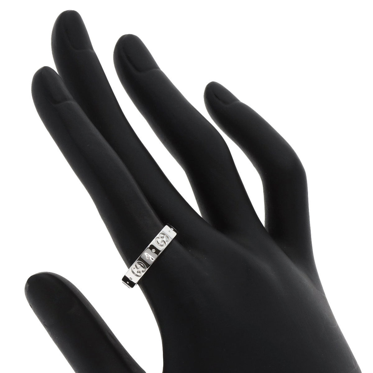 Gucci Icon White Gold (18K) Band Ring (Pre-Owned)