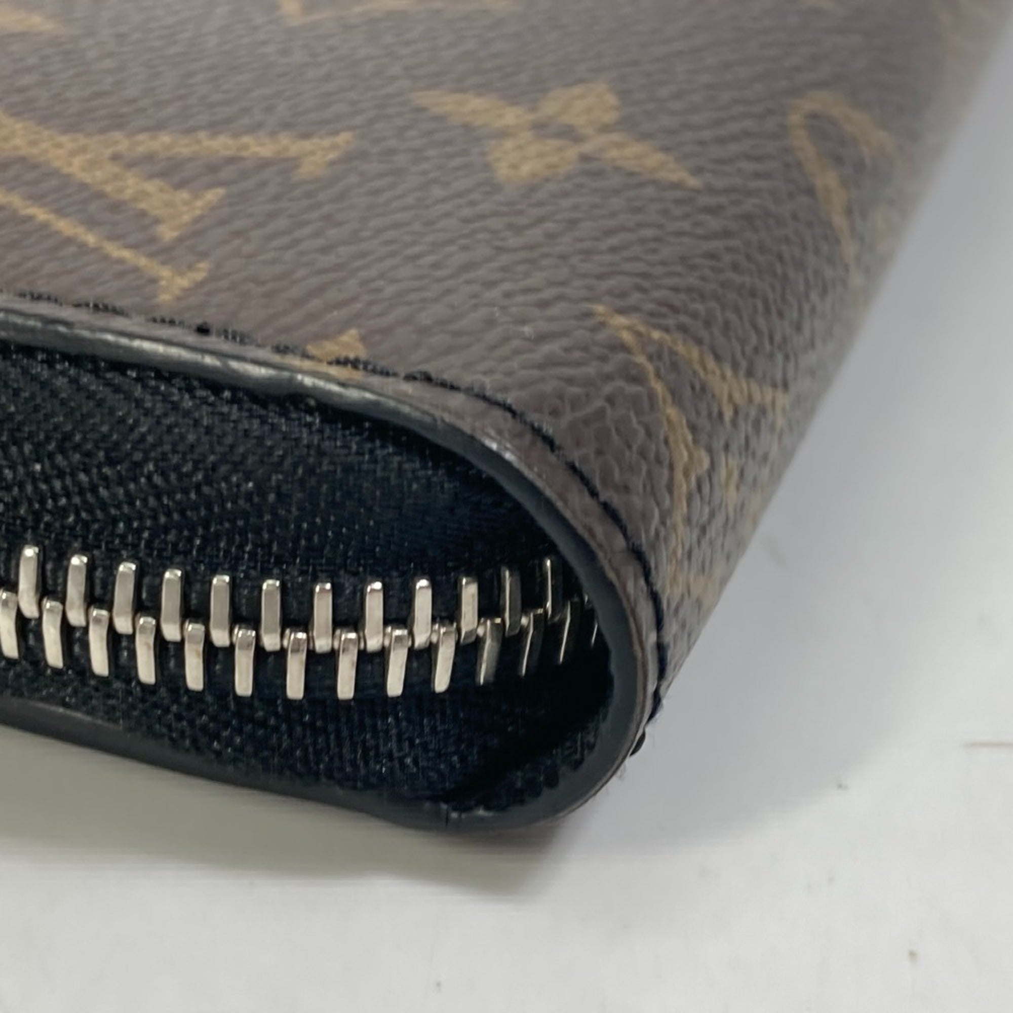 Louis Vuitton Monogram Macassar Black Brown Monogram Long Wallet (Bi-Fold) (Pre-Owned)