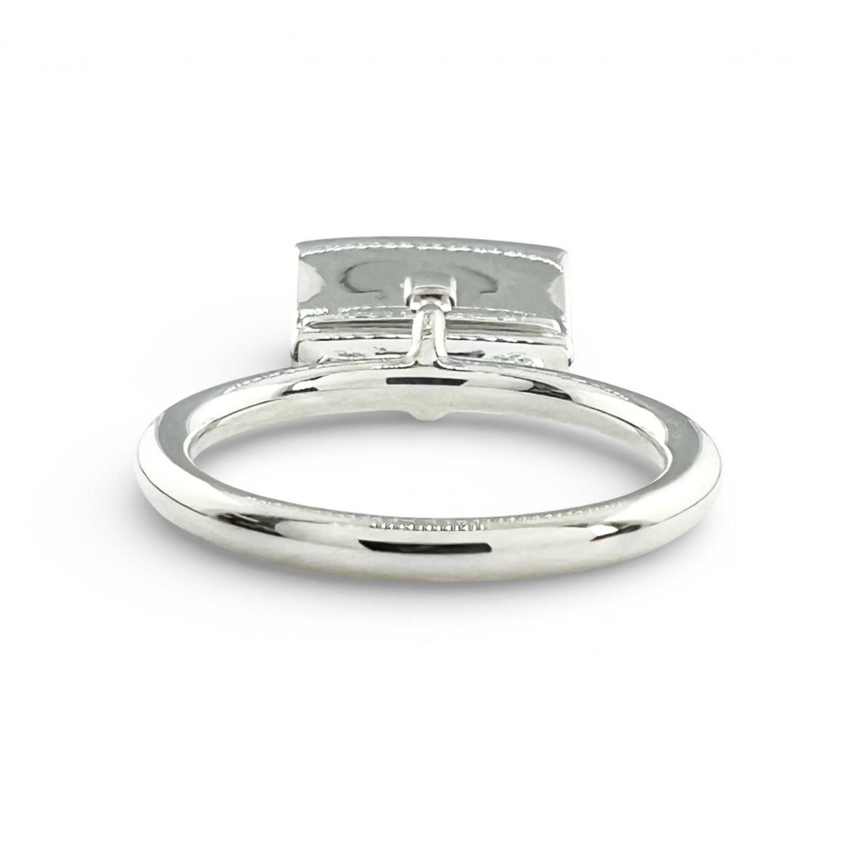 Hermes Silver Silver 925 Band Ring (Pre-Owned)