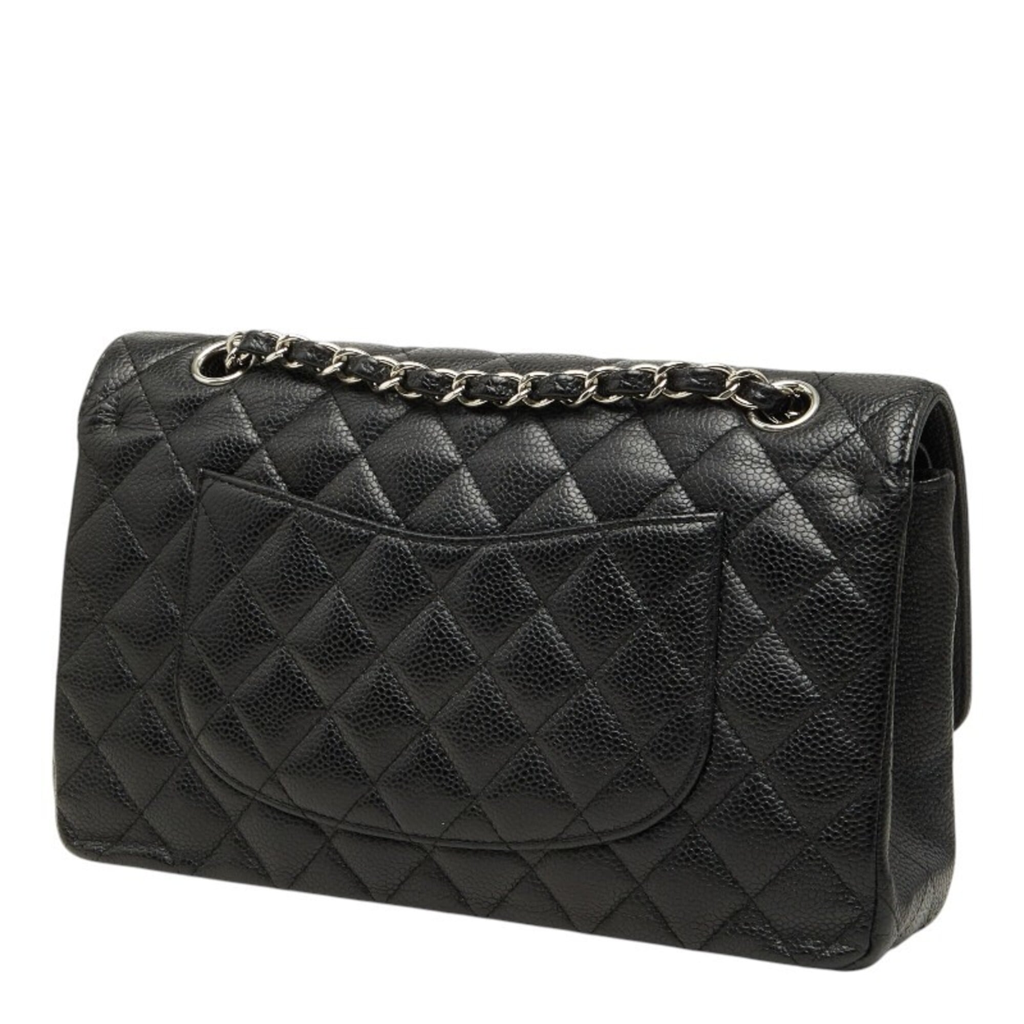 Chanel Black Grained Calfskin Shoulder Bag (Pre-Owned)