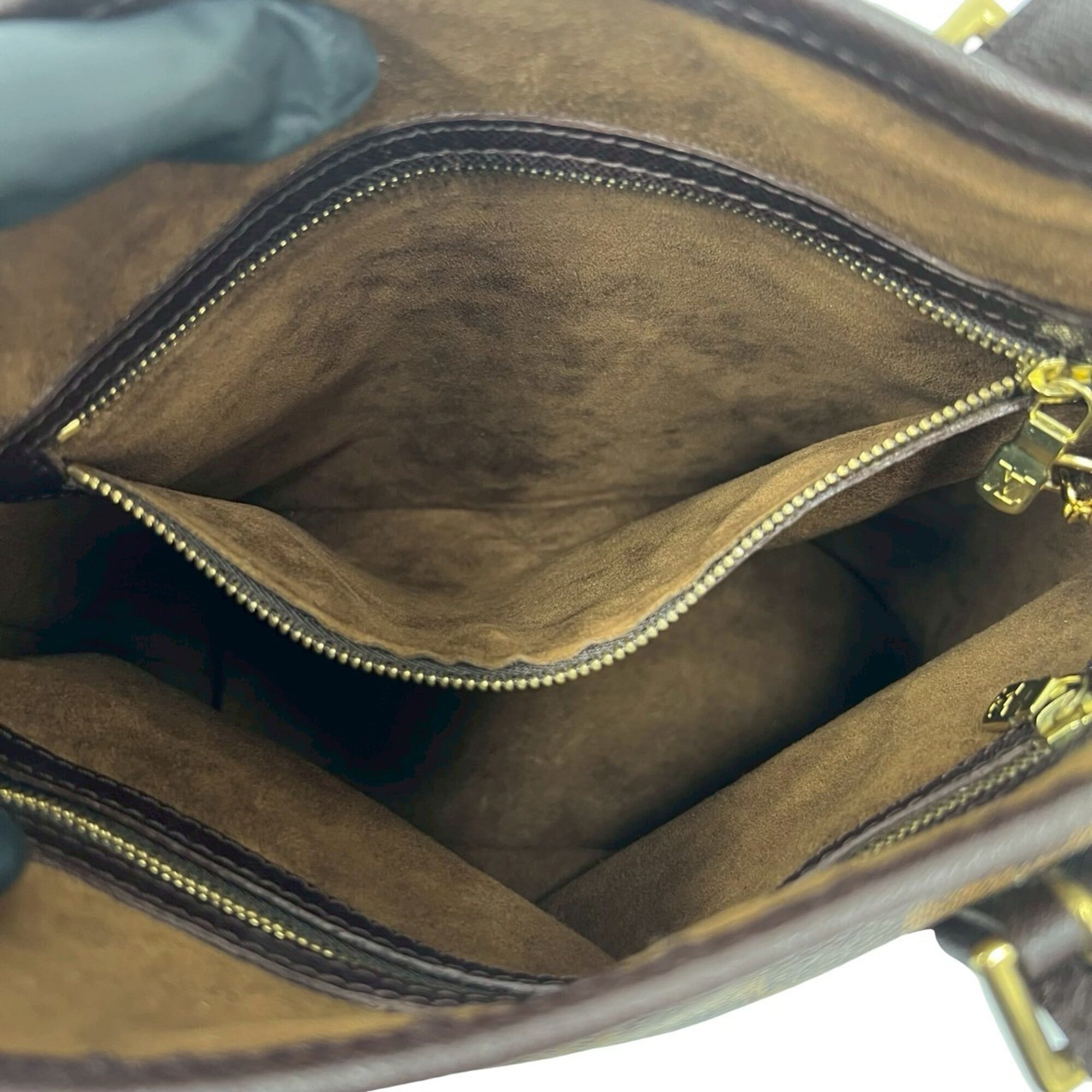 Louis Vuitton Brown Leather Pvc Handbag Tote Bag (Pre-Owned)