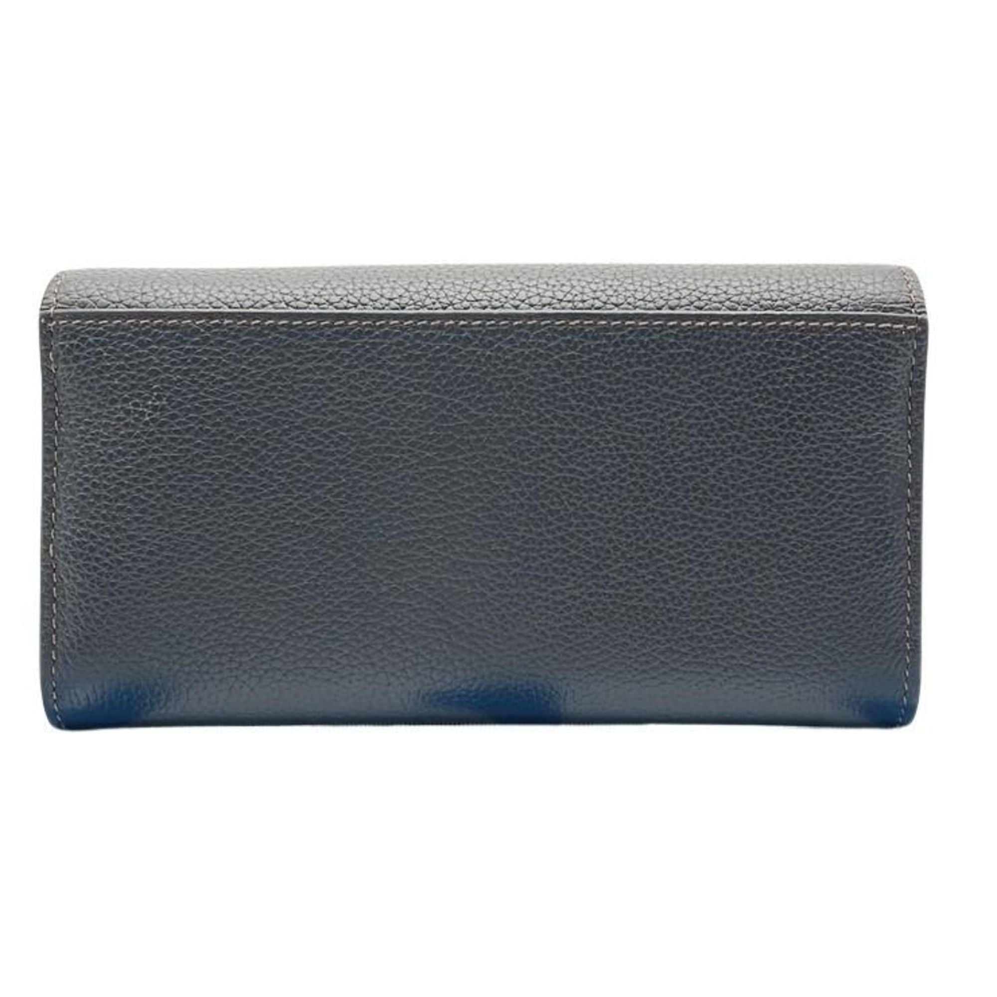 Burberry Black Leather Long Wallet (Bi-Fold) (Pre-Owned)