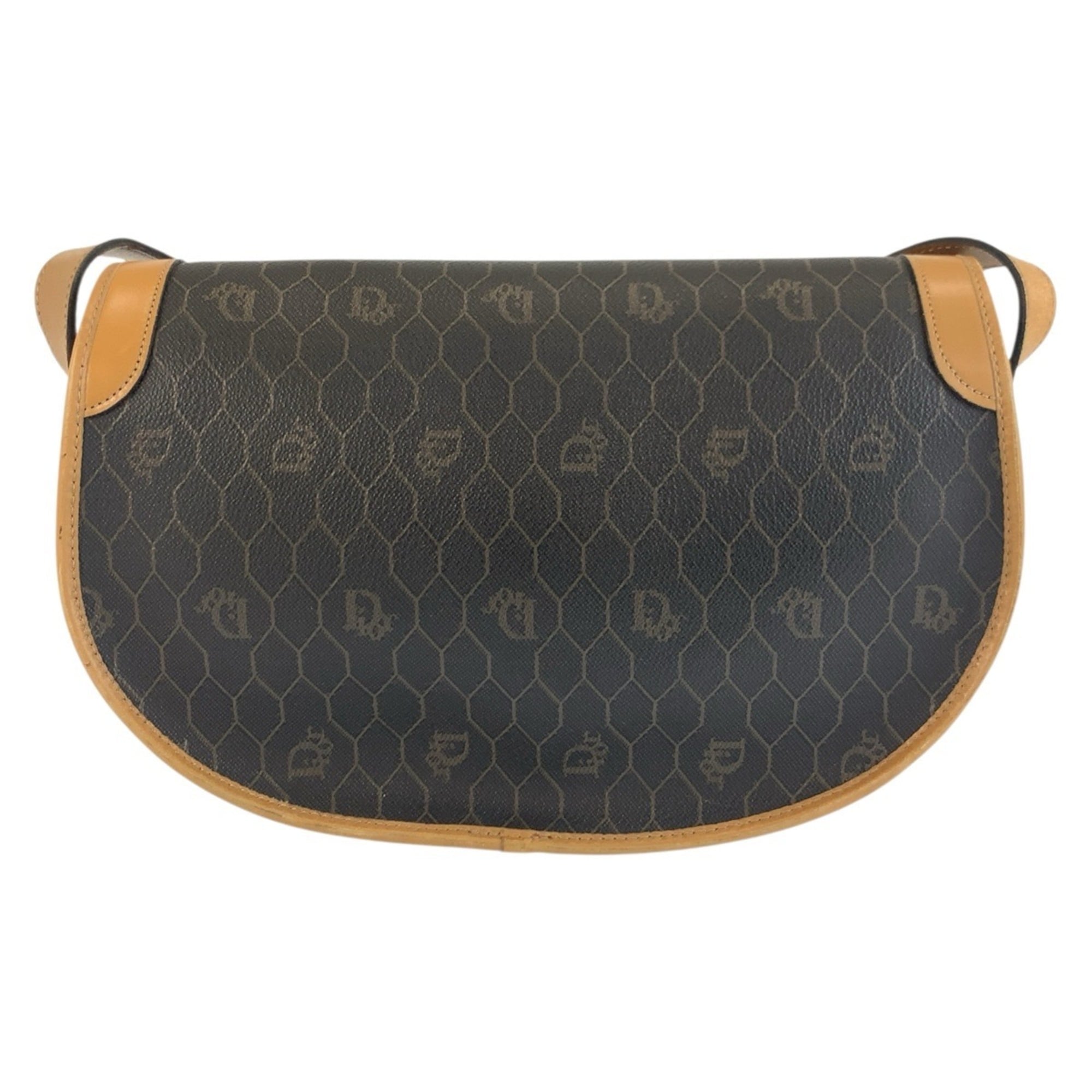 Christian Dior Brown Pvc Leather Pochette Shoulder Bag (Pre-Owned)
