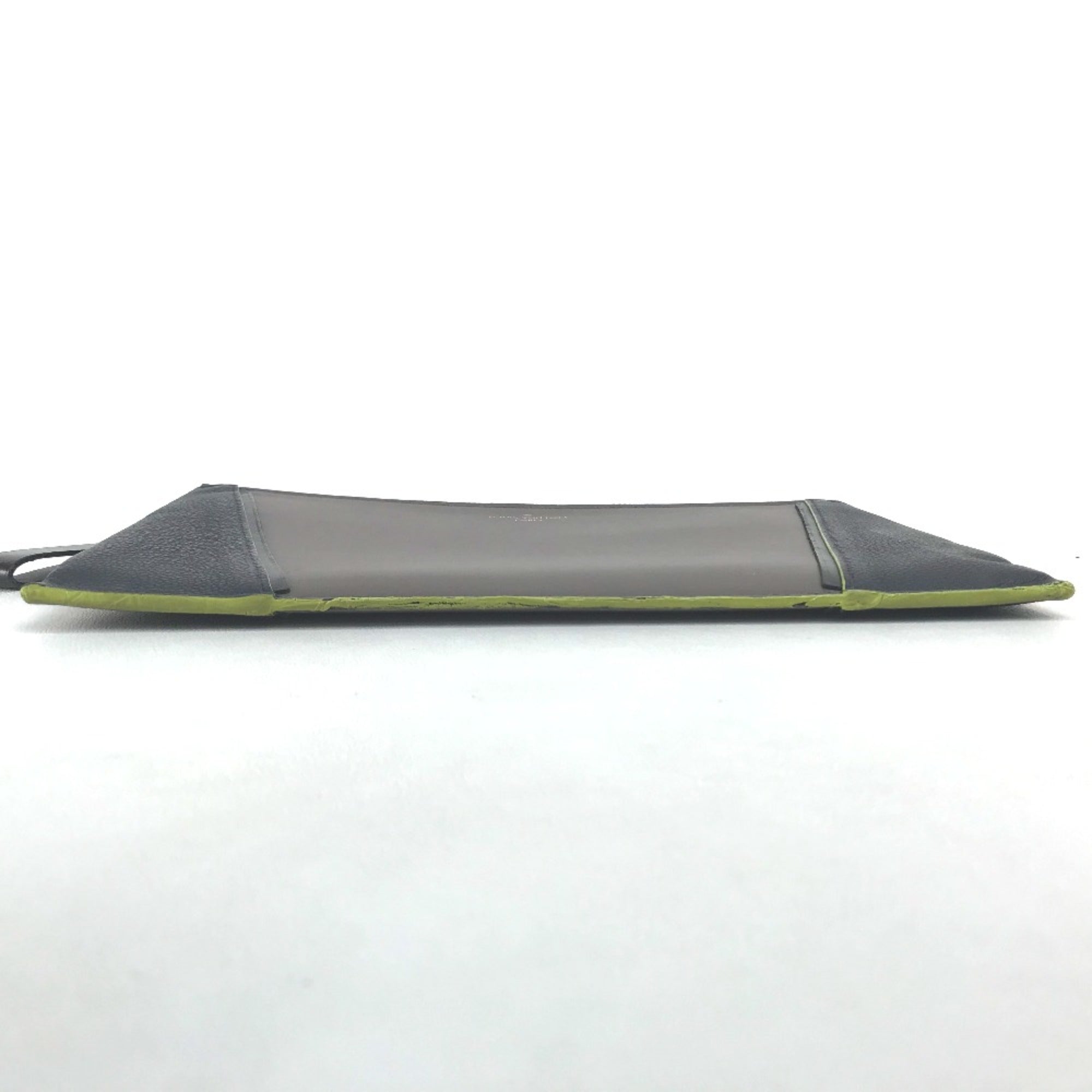 Louis Vuitton Gray Leather Clutch Bag (Pre-Owned)
