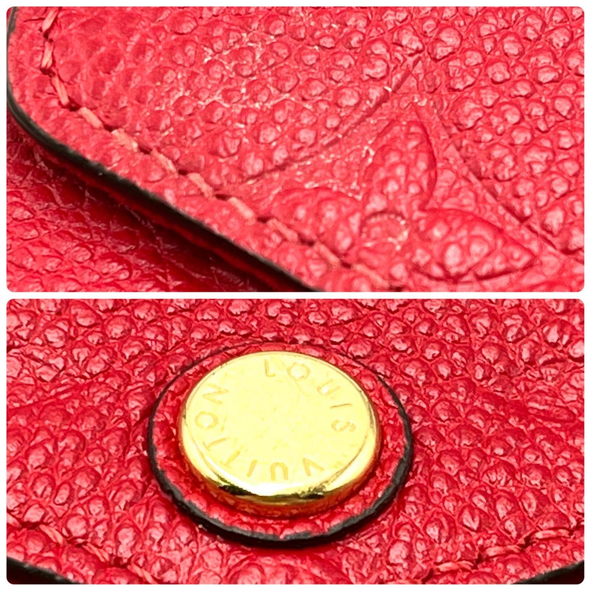 Louis Vuitton Red Color Monogram Empreinte Pochette Shoulder Bag (Pre-Owned)