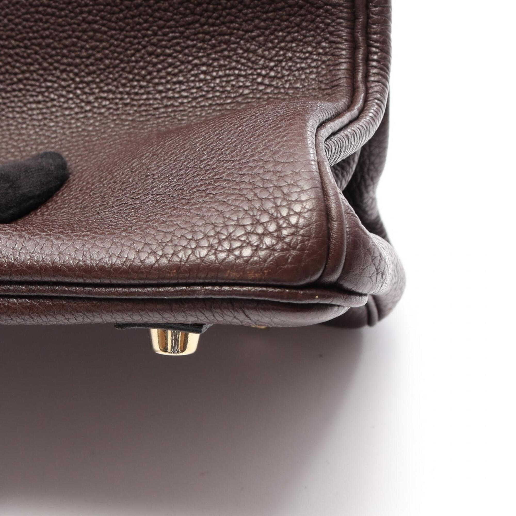Hermes Brown Togo Leather Handbag (Pre-Owned)