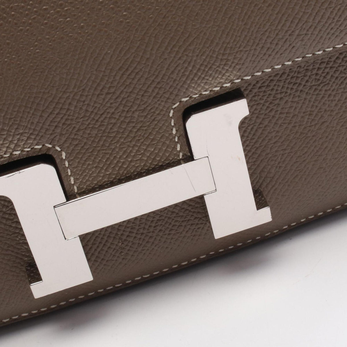 Hermes Gray Epsom Leather Leather Handbag Shoulder Bag (Pre-Owned)