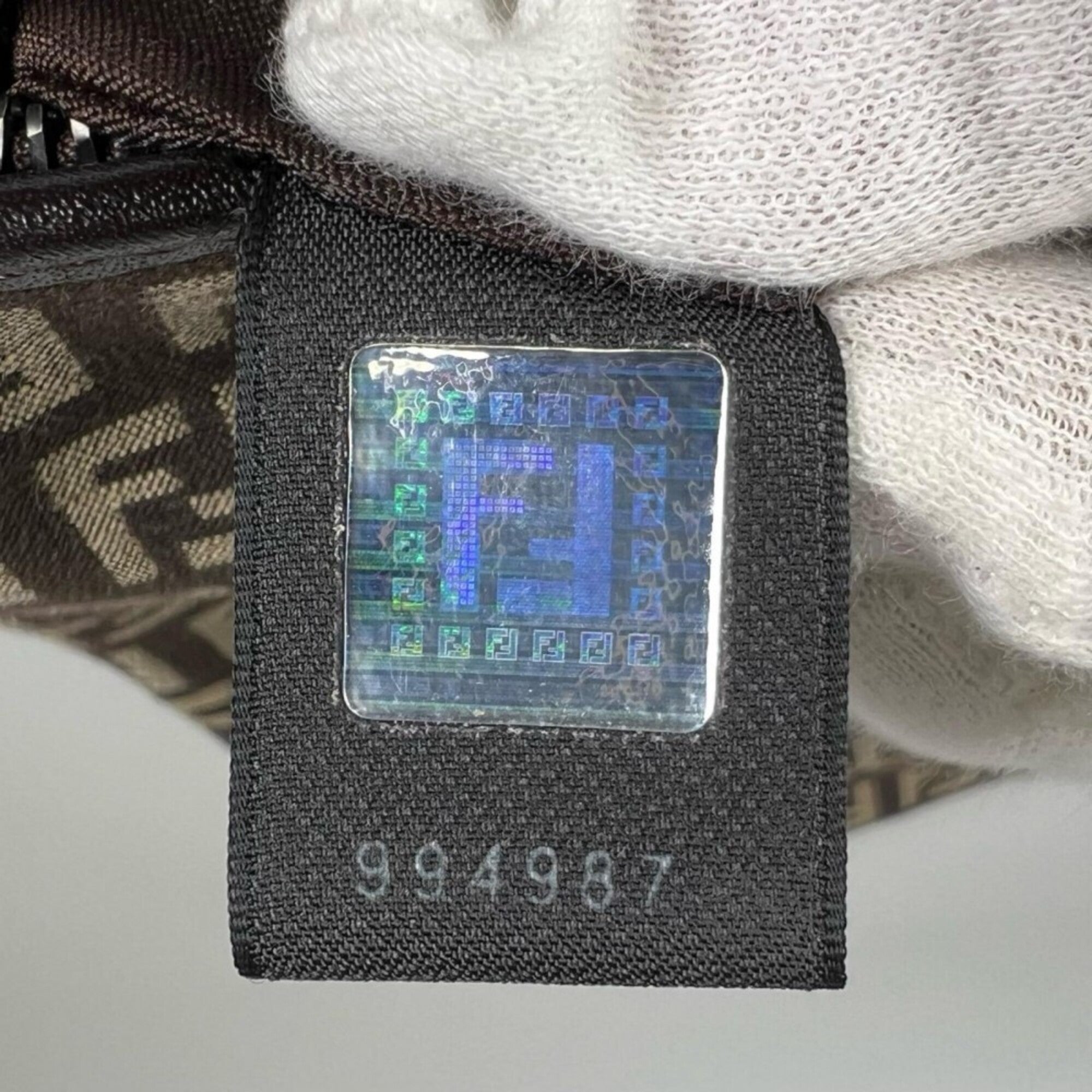 Fendi Brown Canvas Leather Shoulder Bag (Pre-Owned)