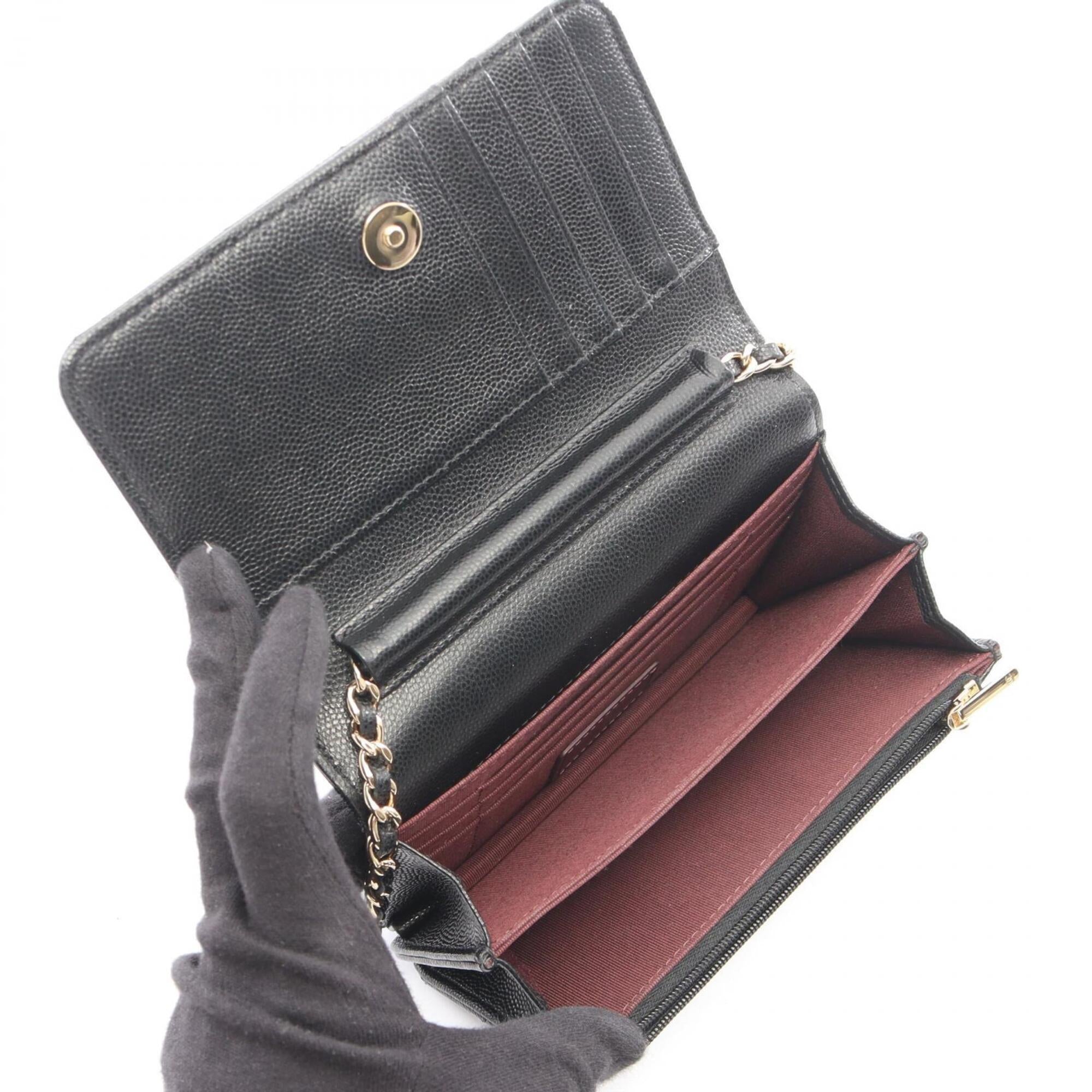 Chanel Black Grained Calfskin Handbag Shoulder Bag (Pre-Owned)