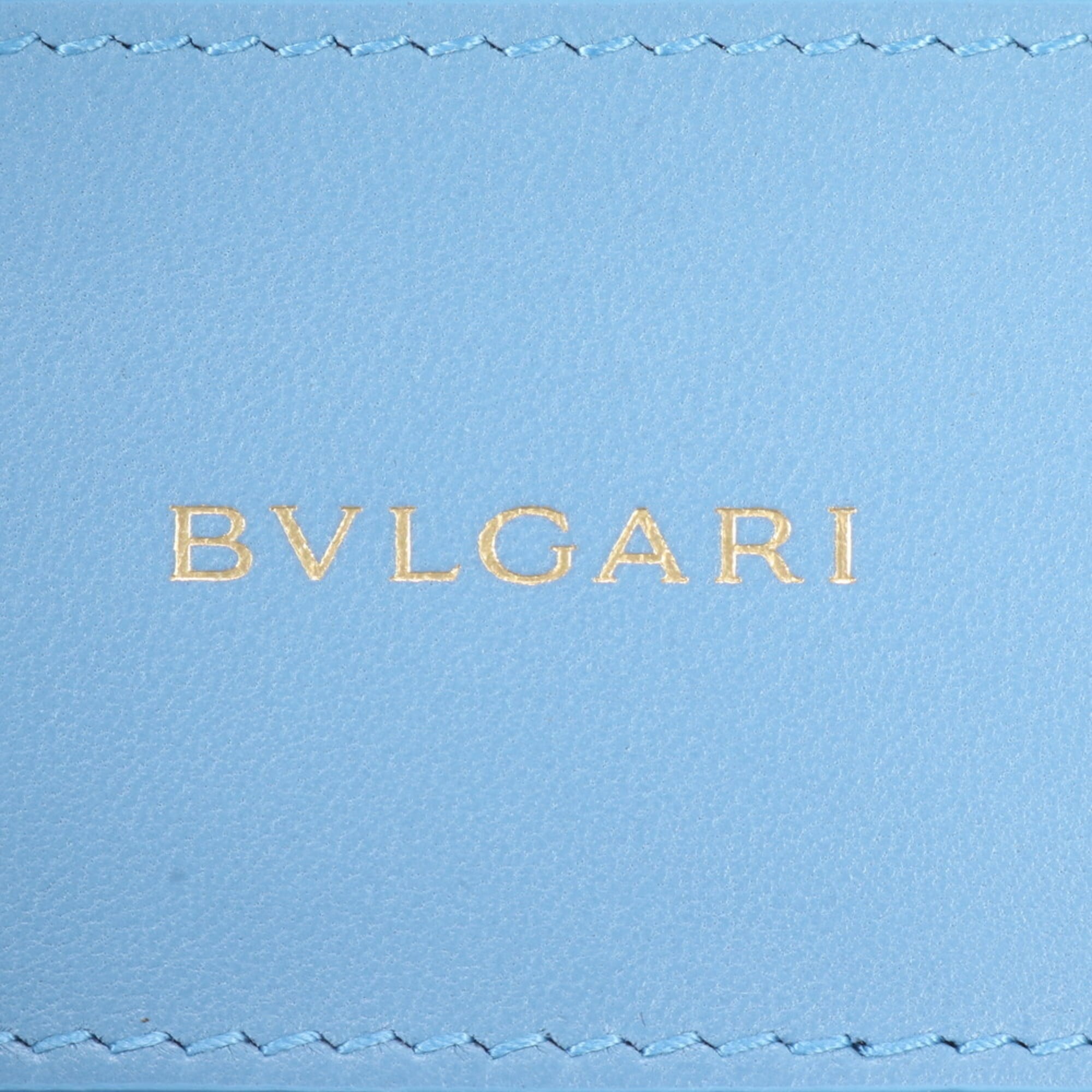 Bvlgari Navy Leather Handbag Shoulder Bag Vanity Bag (Pre-Owned)