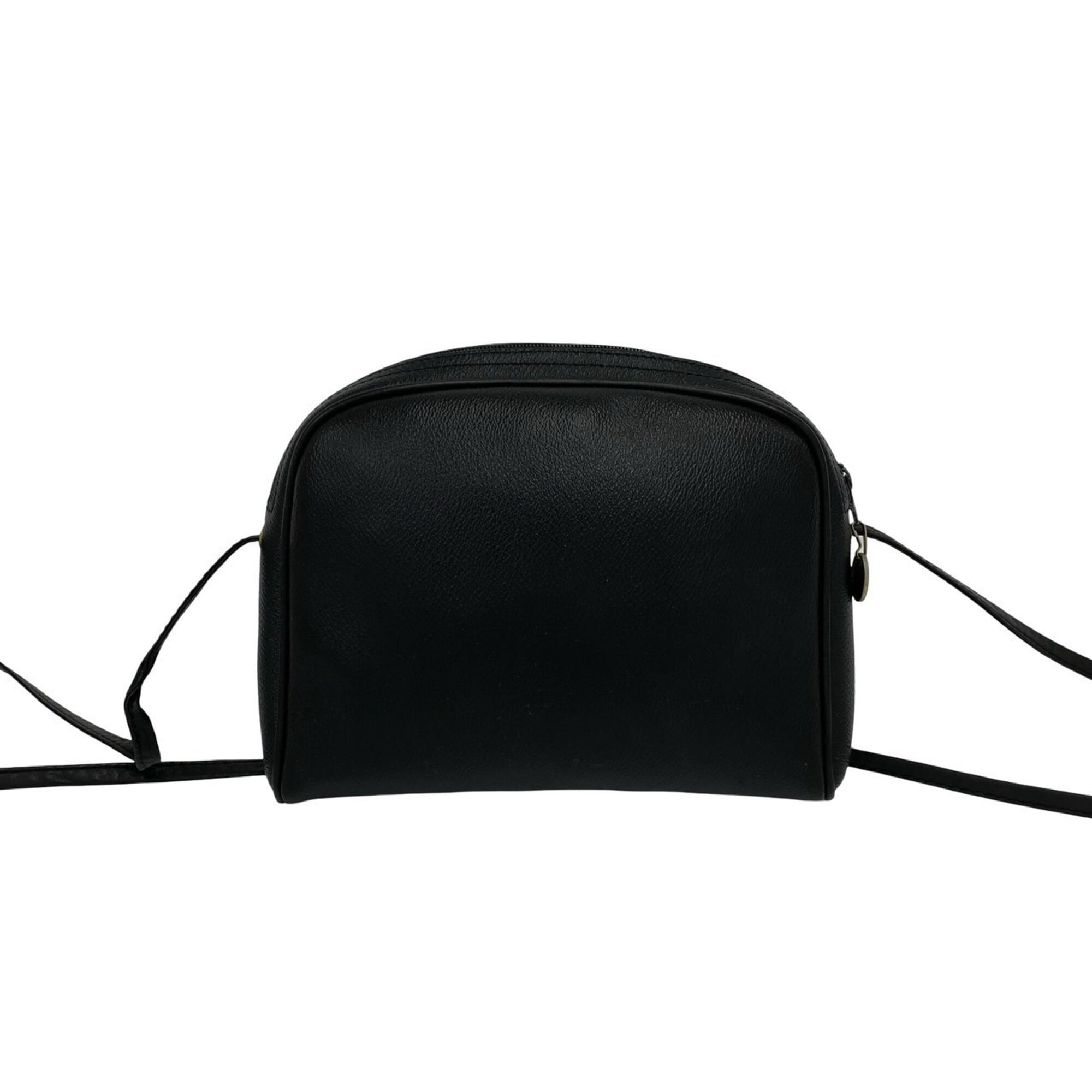 Christian Dior Black Leather Pochette Shoulder Bag (Pre-Owned)