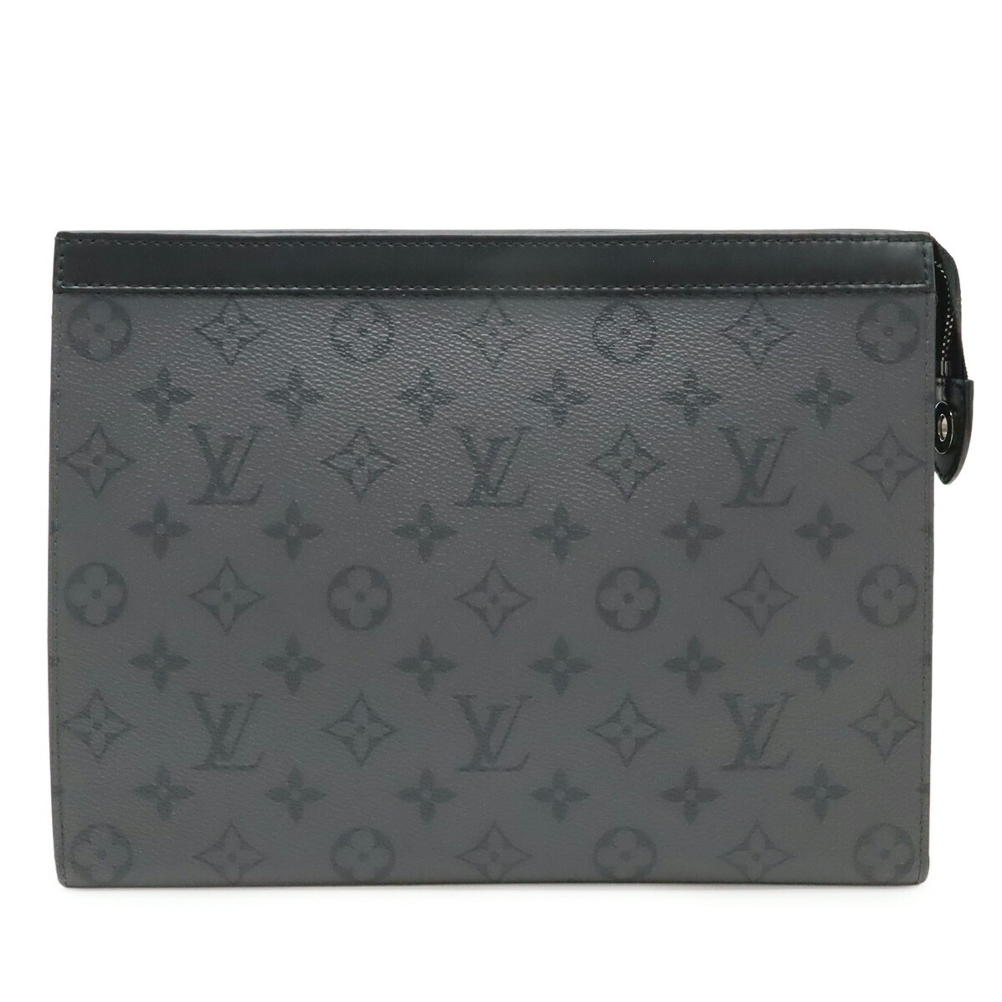 Louis Vuitton Black Gray Monogram Eclipse Clutch Bag Handbag Pochette Pouch (Pre-Owned)