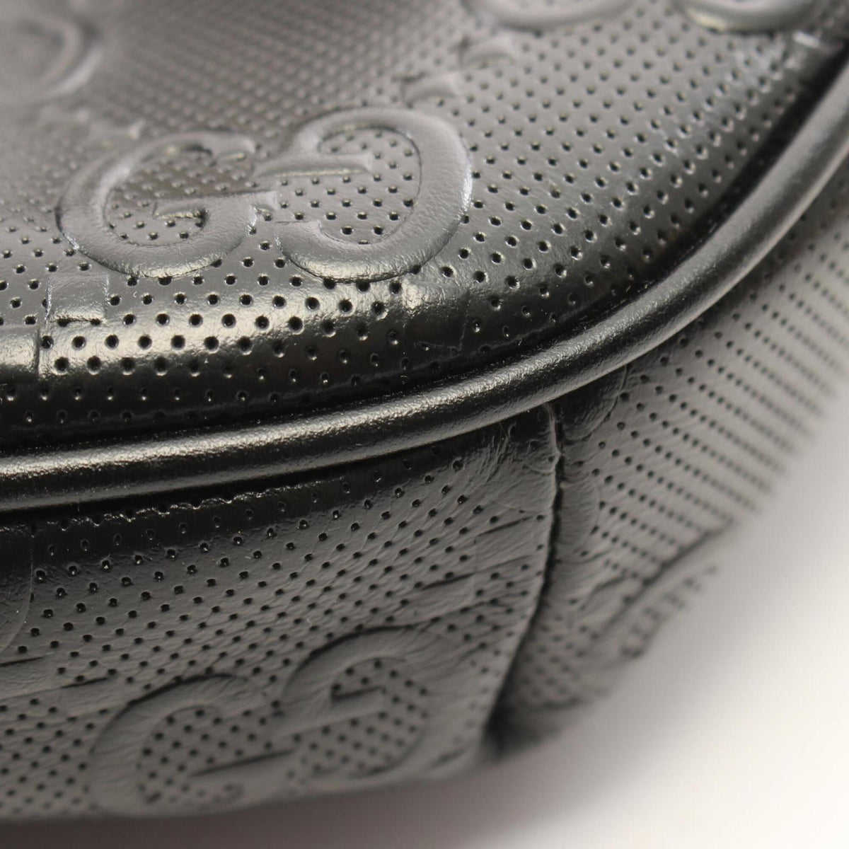 Gucci Black Leather Fanny Pack Handbag (Pre-Owned)