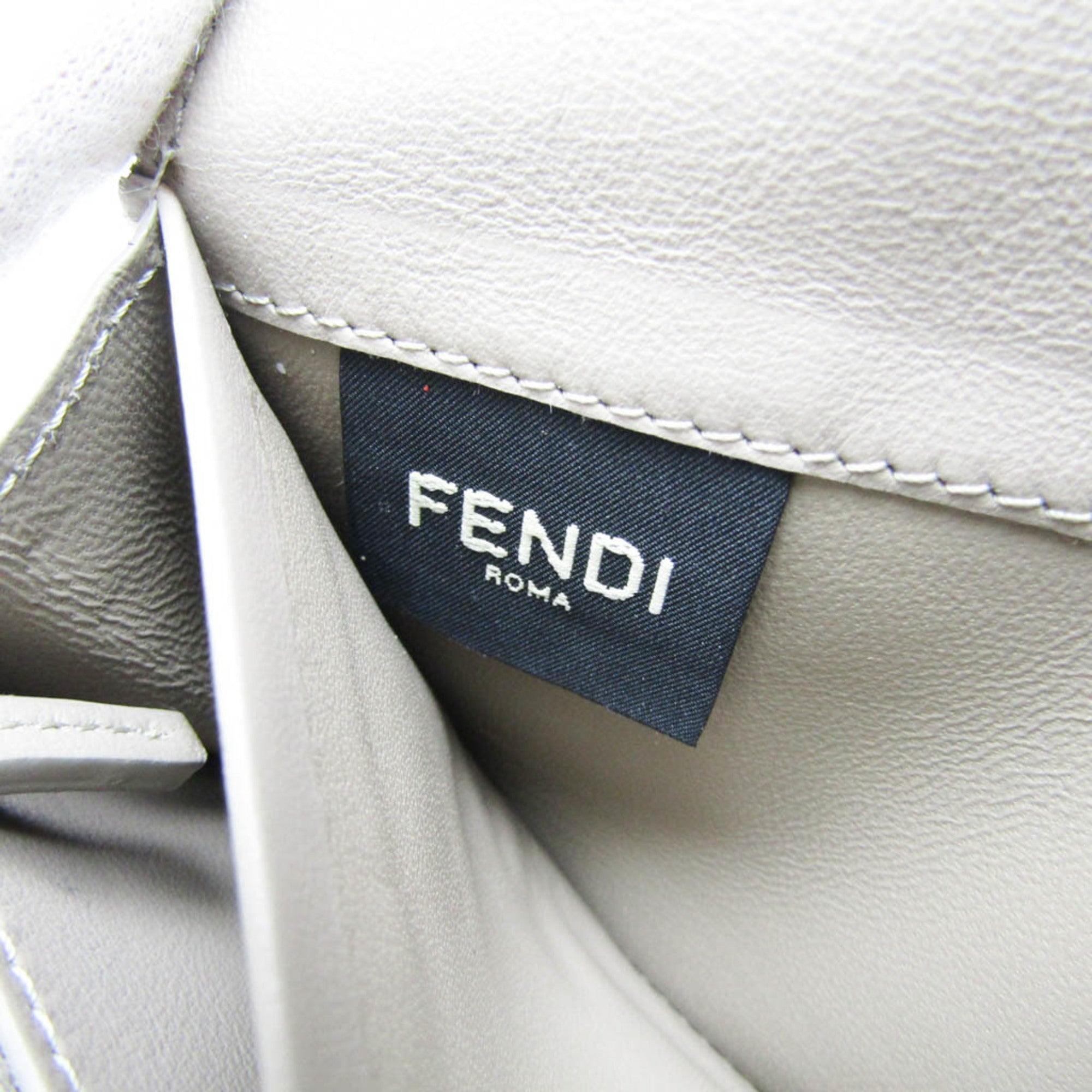 Fendi Beige Leather Long Wallet (Bi-Fold) (Pre-Owned)