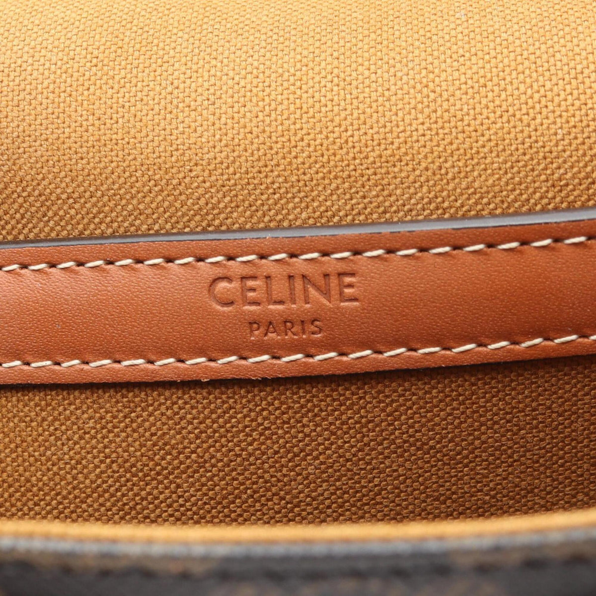 Celine Black Brown Coated Canvas Leather Handbag Shoulder Bag (Pre-Owned)