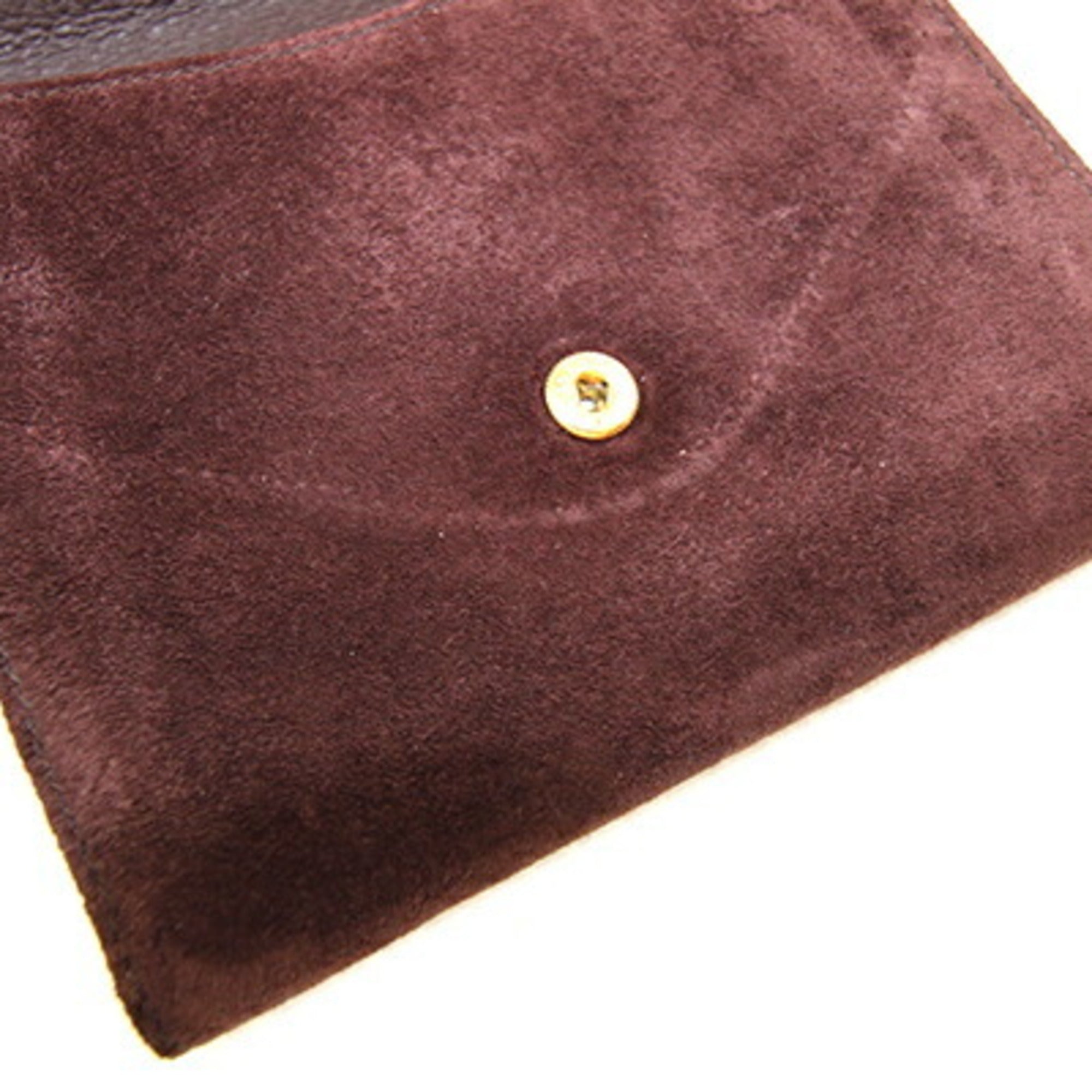 Gucci Dark Brown Suede Leather Wallet (Bi-Fold) (Pre-Owned)