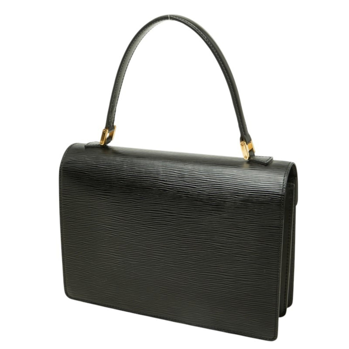 Louis Vuitton Black Noir Leather Handbag (Pre-Owned)