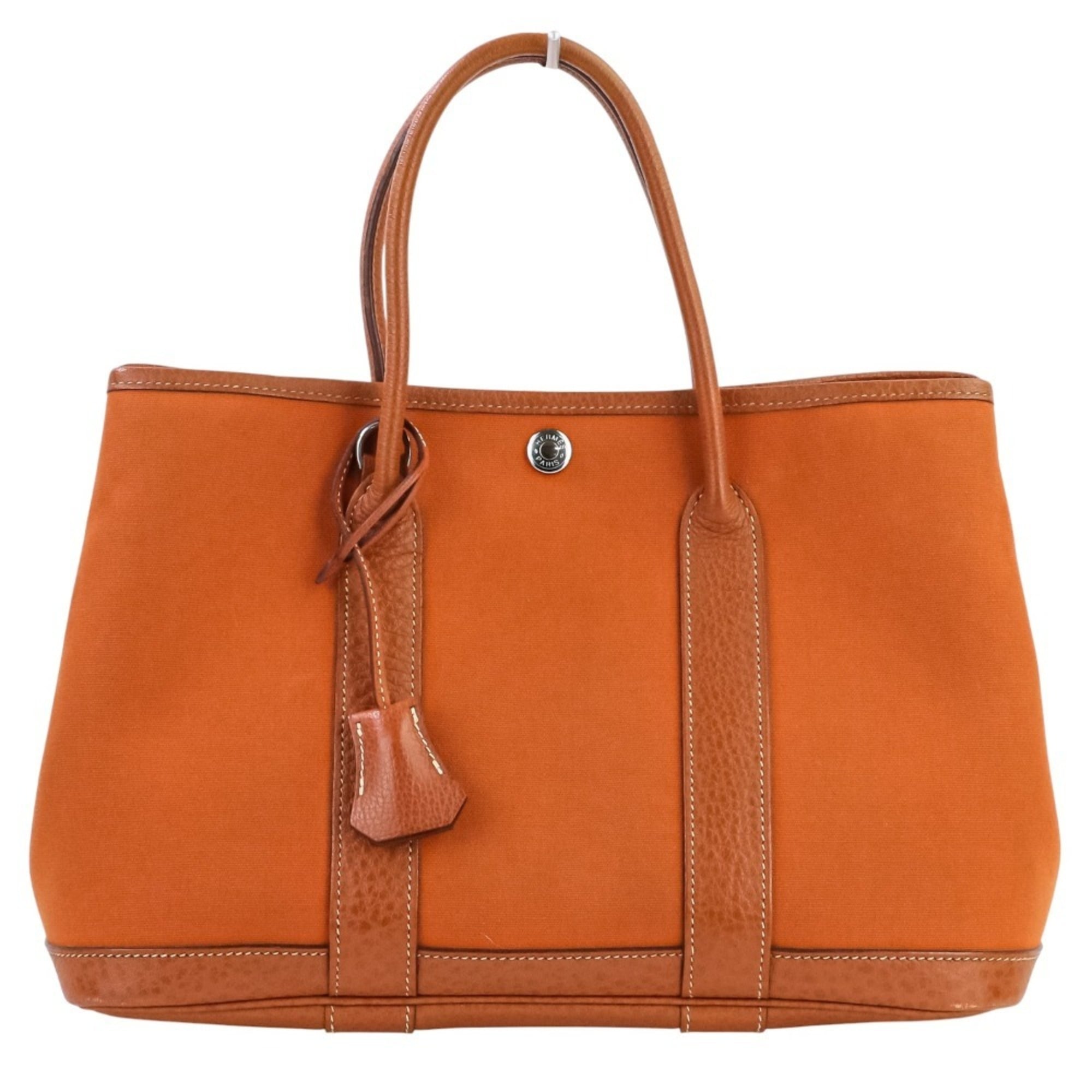 Hermes Orange Potiron Toile Officier Negonda Leather Tote Bag (Pre-Owned)