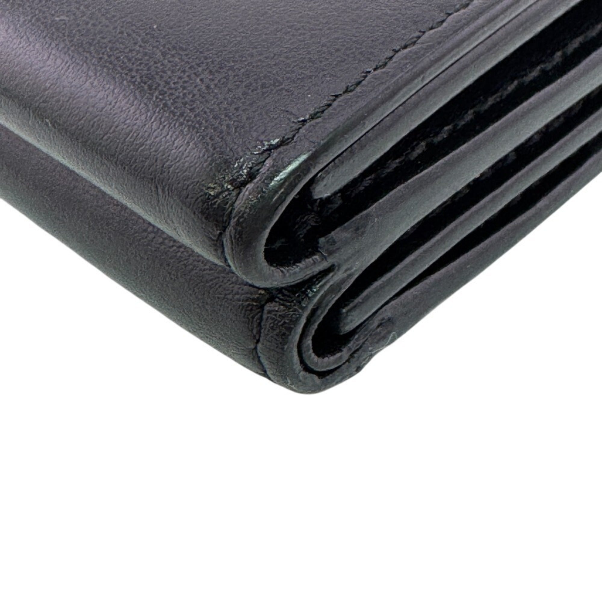 Burberry Black Leather Wallet (Tri-Fold) (Pre-Owned)