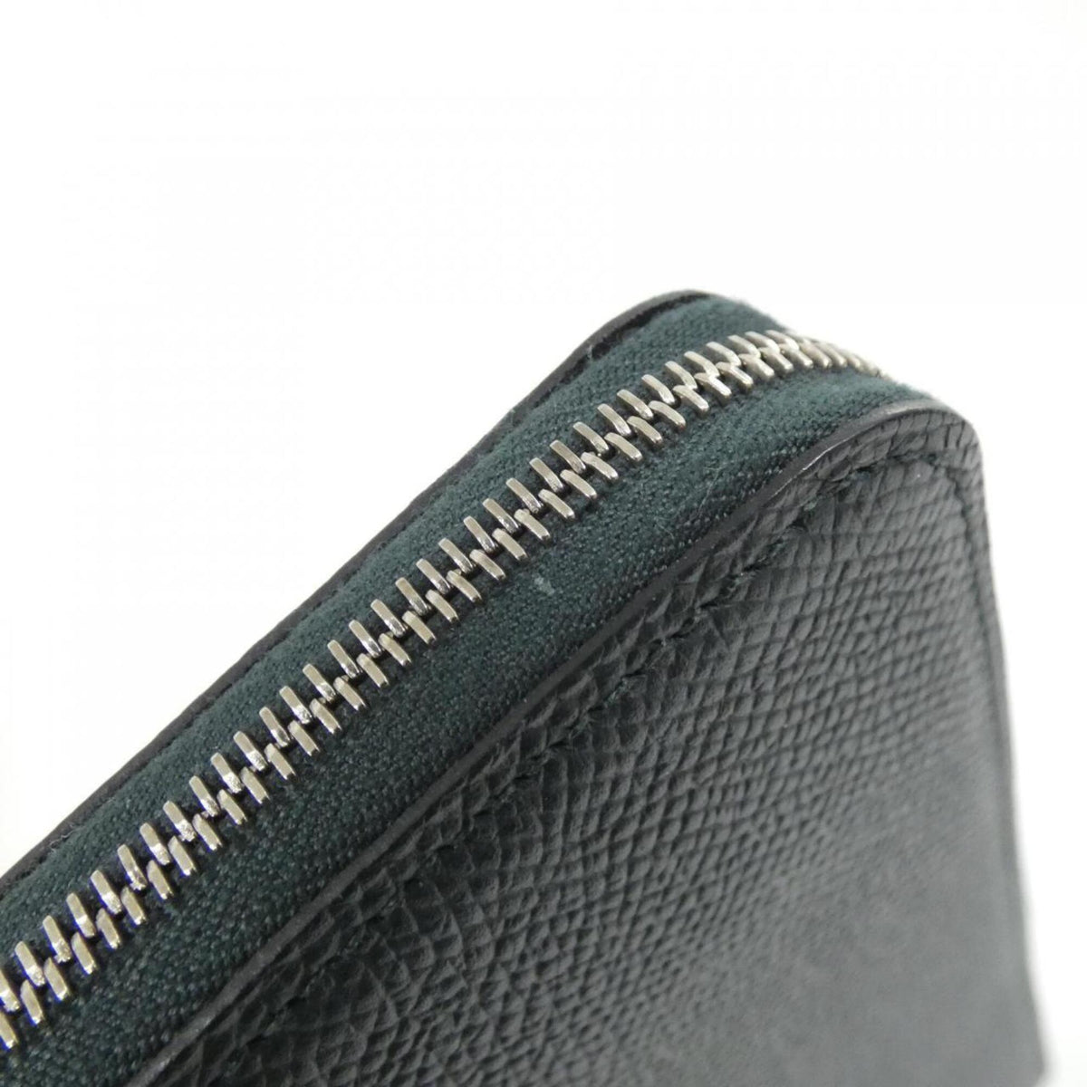 Hermes Green Rose Confetti Epsom Leather Silk Long Wallet (Bi-Fold) (Pre-Owned)