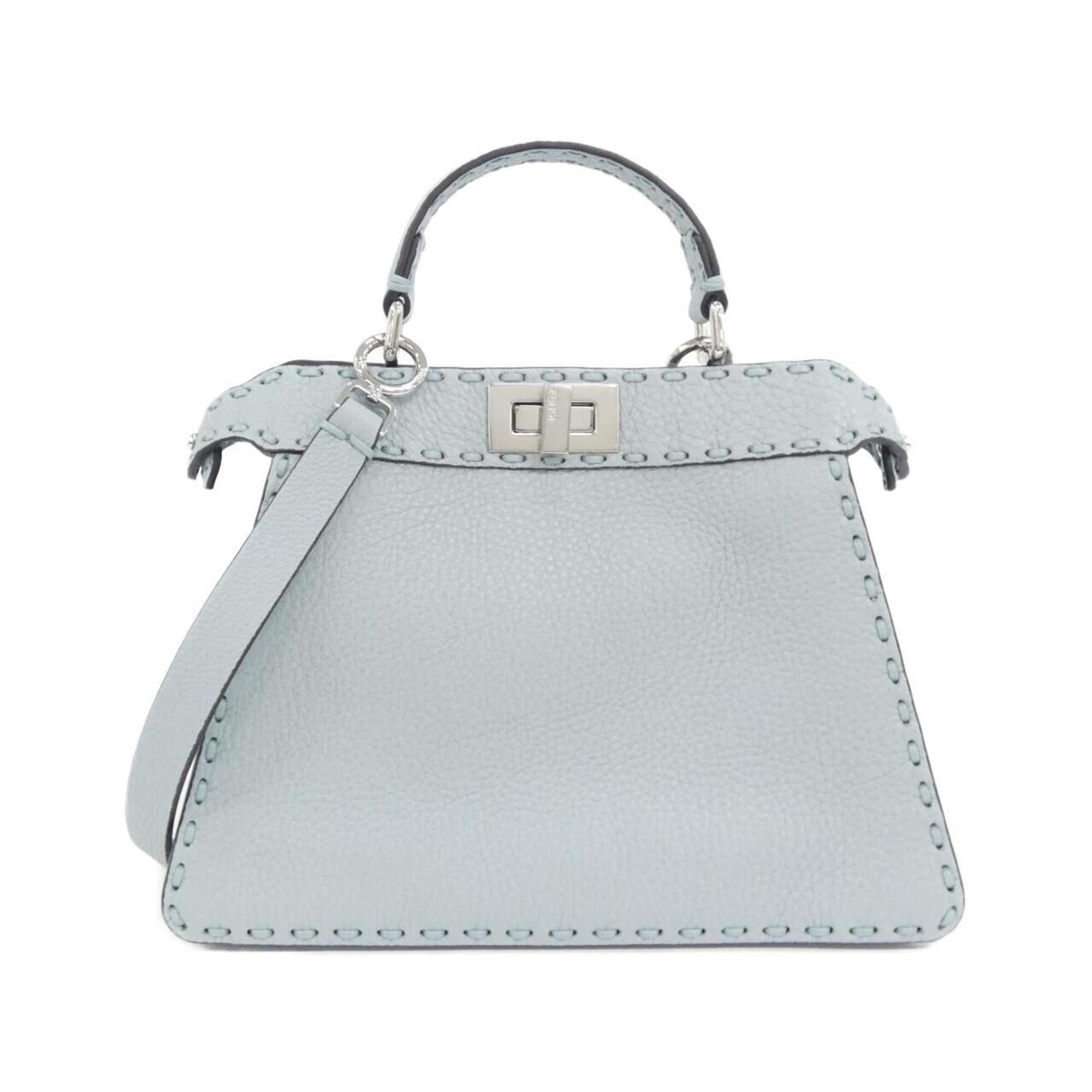 Fendi Light Blue Leather Handbag (Pre-Owned)
