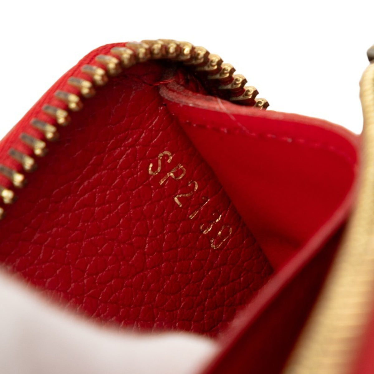 Louis Vuitton Navy Red Color Leather Long Wallet (Bi-Fold) (Pre-Owned)