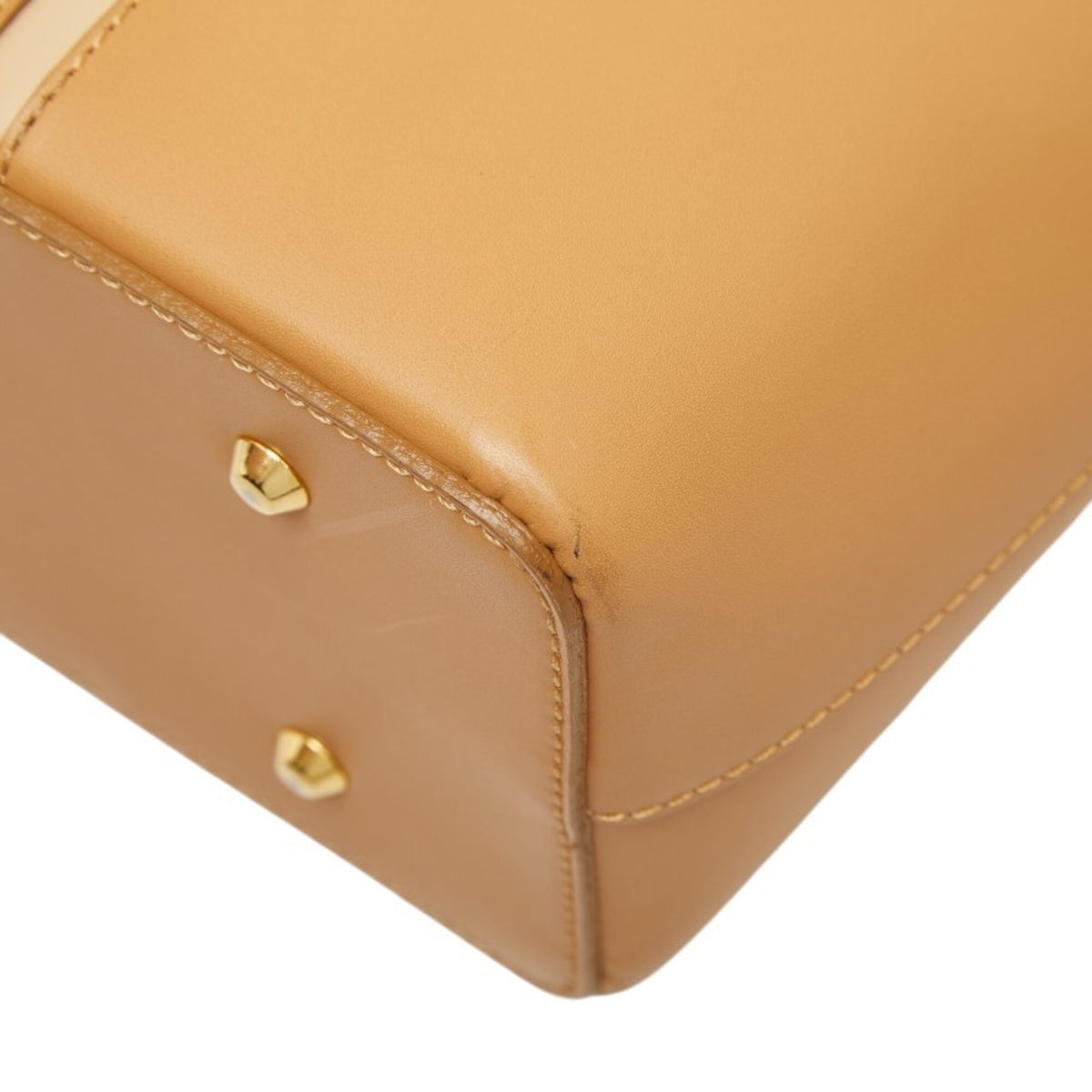 Burberry Beige Leather Handbag Tote Bag (Pre-Owned)
