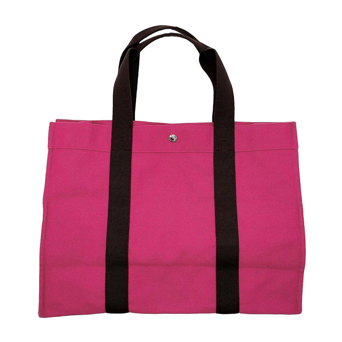 Hermes Brown Pink Canvas Tote Bag (Pre-Owned)