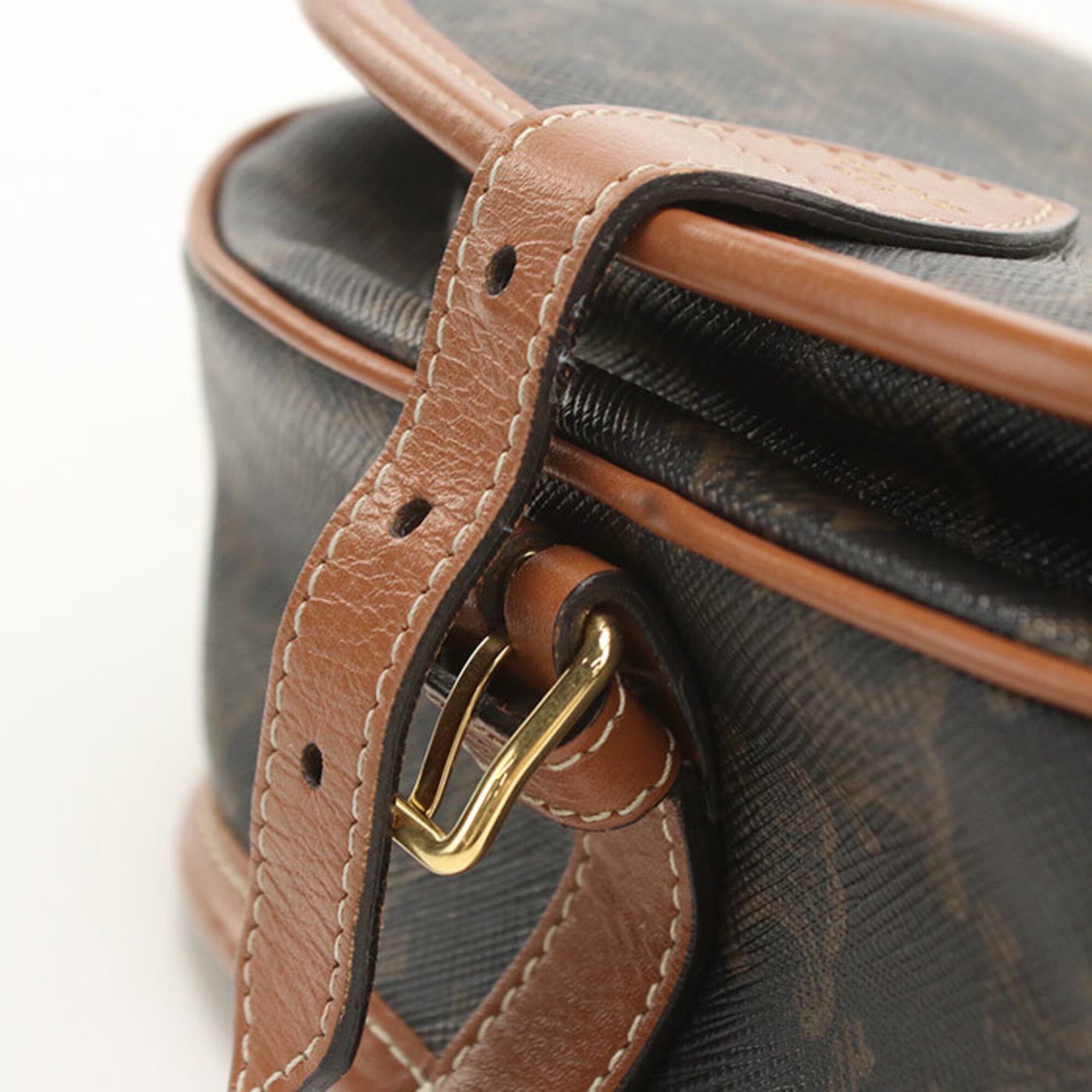 Celine Brown Pvc Leather Shoulder Bag (Pre-Owned)