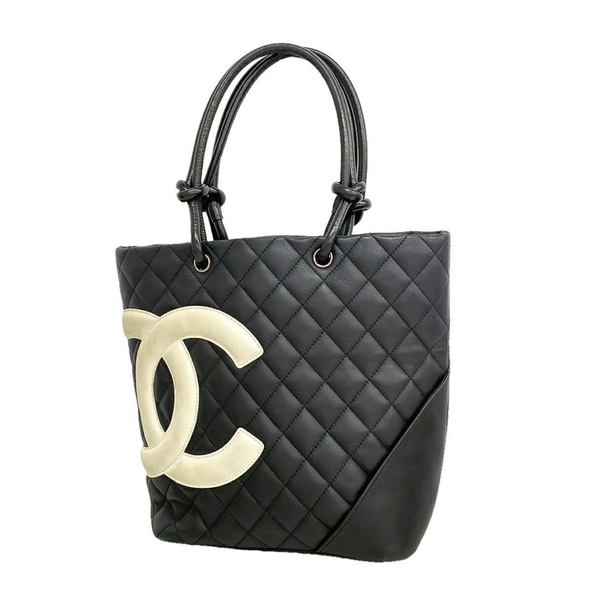 Chanel Black Leather Tote Bag (Pre-Owned)