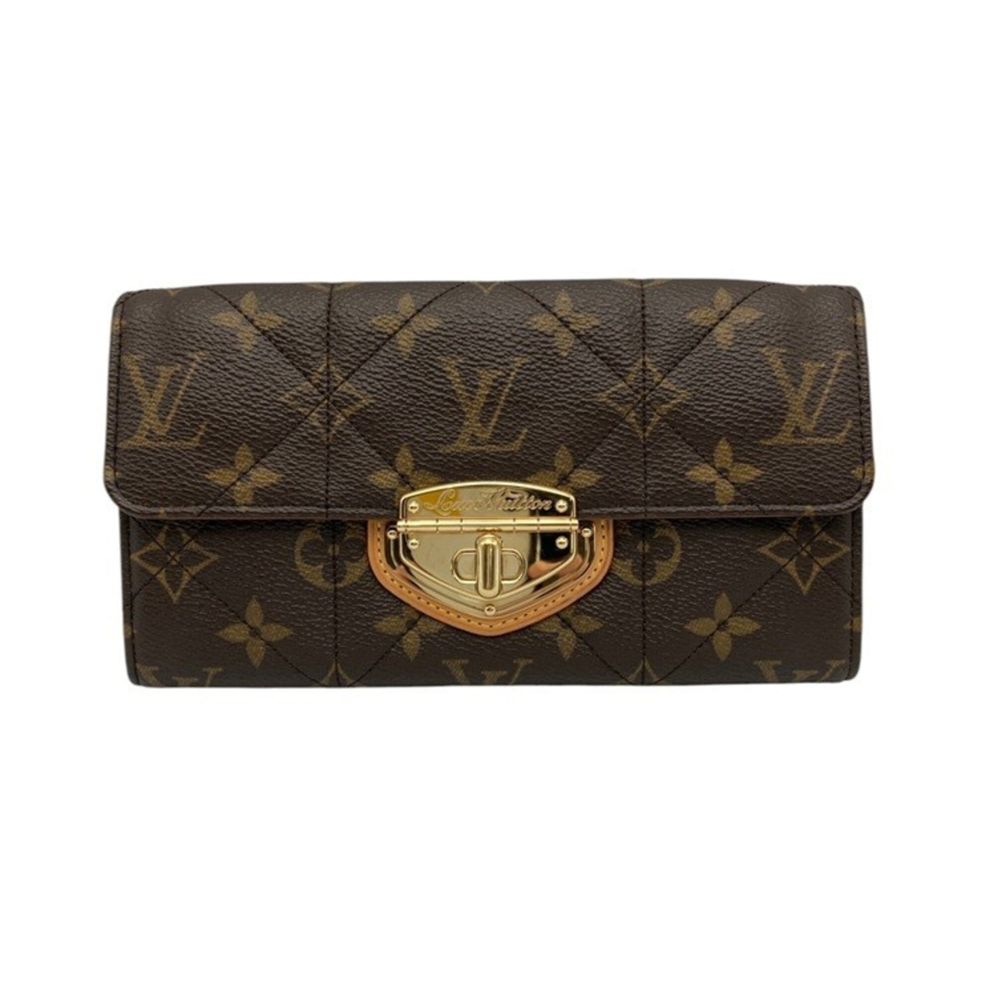 Louis Vuitton Monogram Brown Pvc Long Wallet (Bi-Fold) (Pre-Owned)