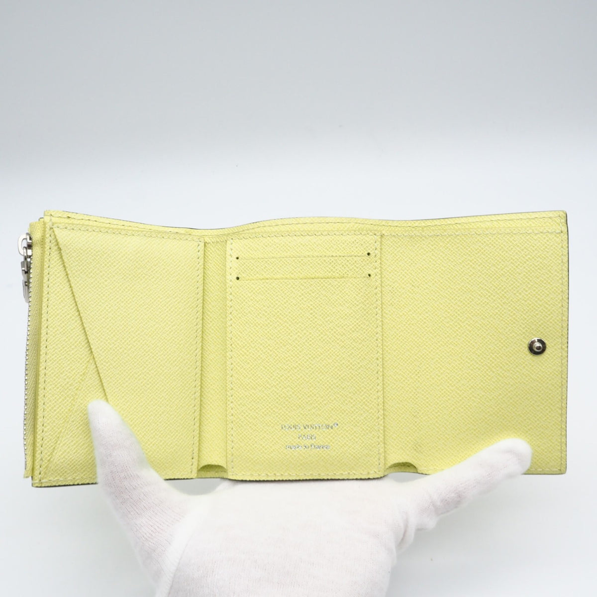Louis Vuitton Taigarama Yellow Coated Canvas Wallet (Tri-Fold) (Pre-Owned)