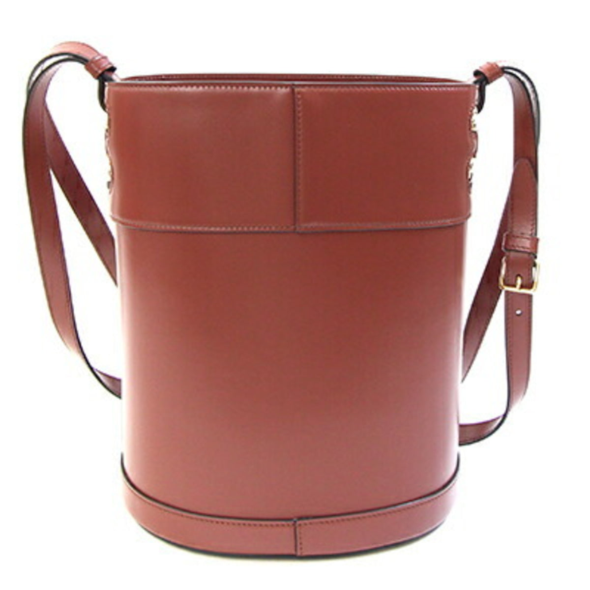 Celine Red Brown Leather Shoulder Bag (Pre-Owned)