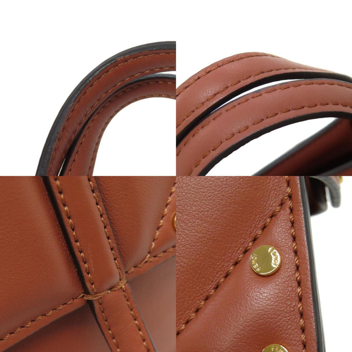Fendi Brown Leather Shoulder Bag (Pre-Owned)