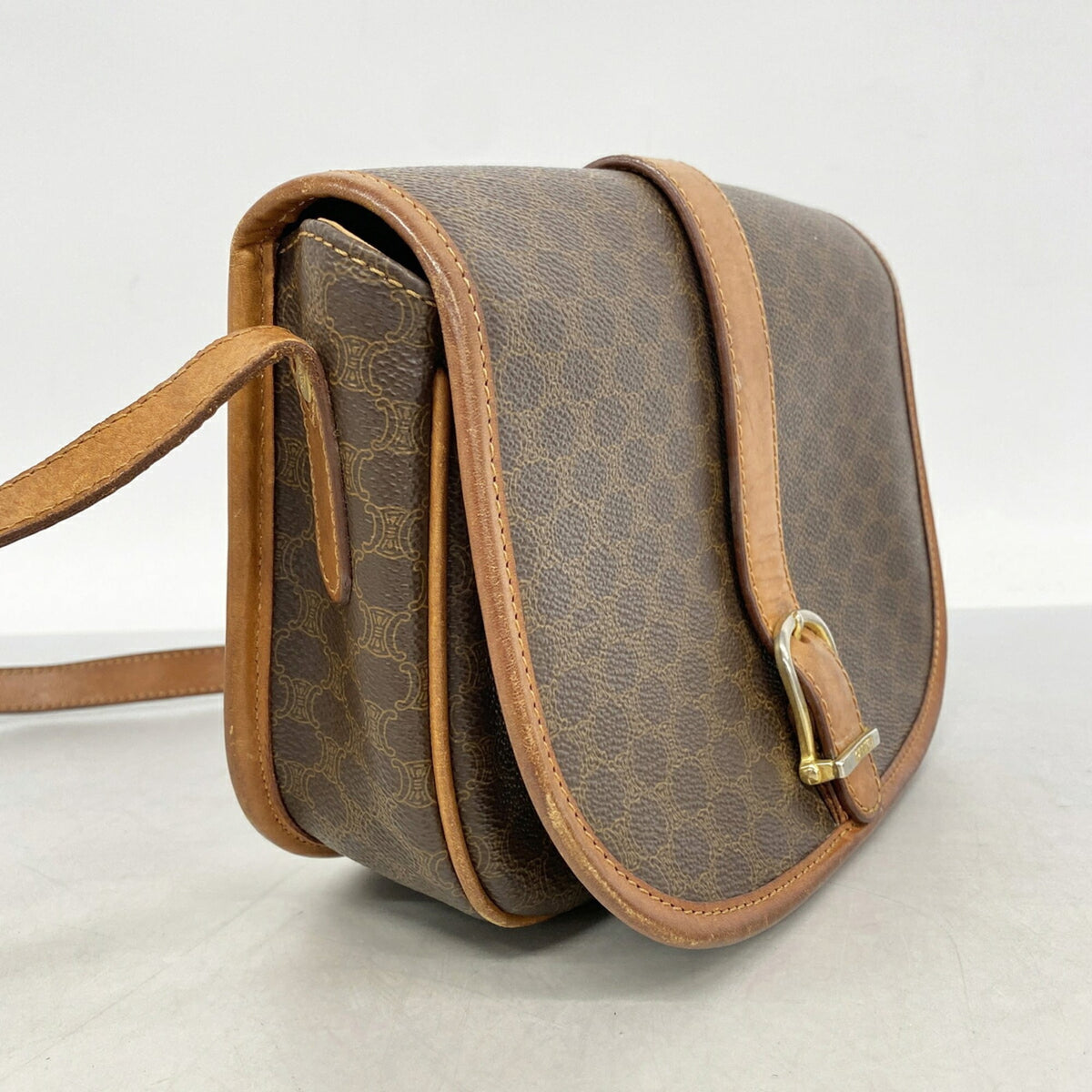 Celine Brown Pvc Shoulder Bag (Pre-Owned)