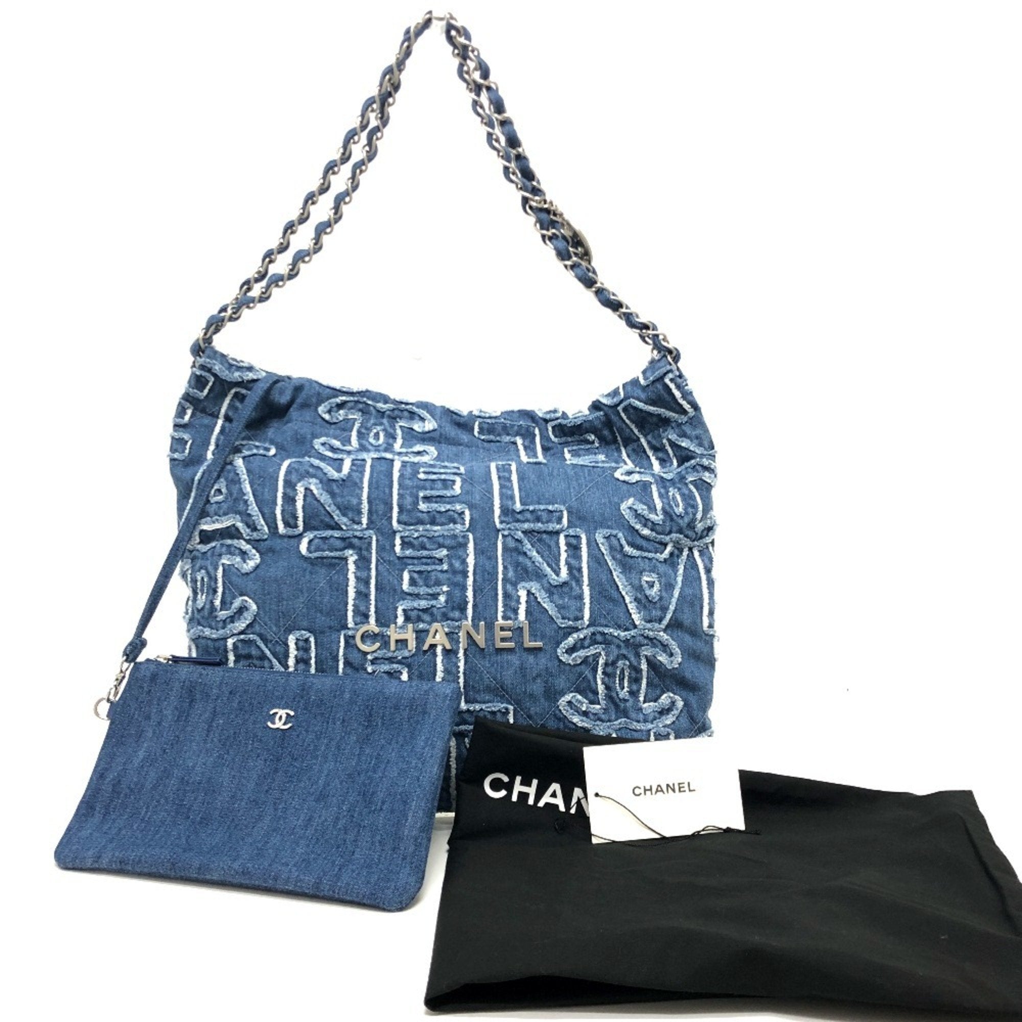 Chanel Blue Denim Shoulder Bag (Pre-Owned)