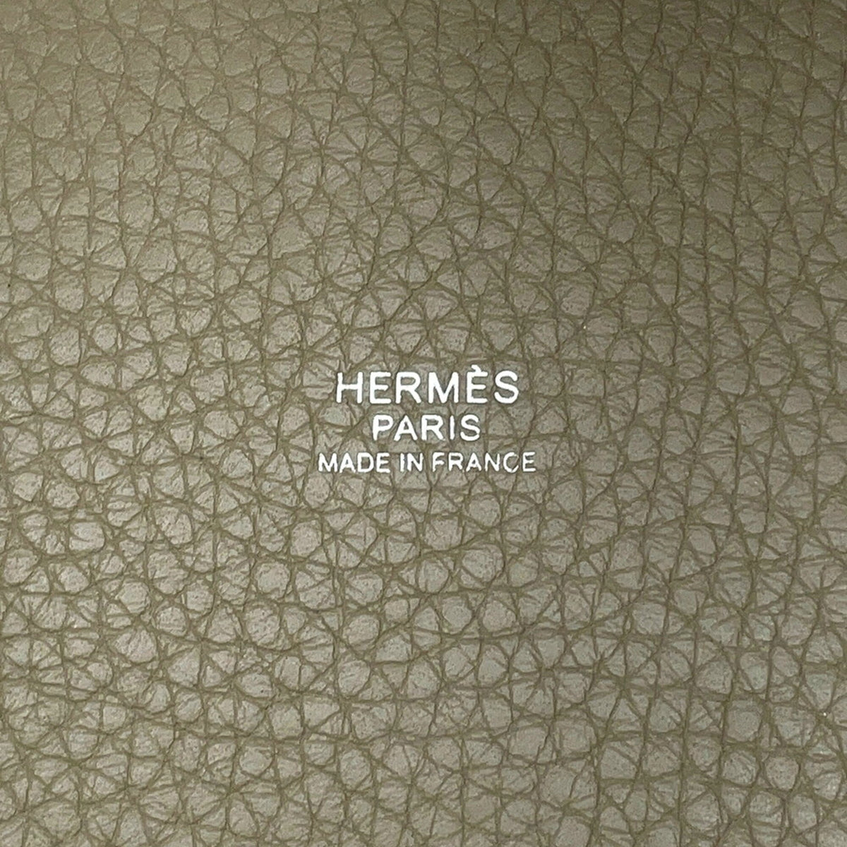 Hermes Picotin Silver Taurillon Clemence Leather Handbag Tote Bag (Pre-Owned)