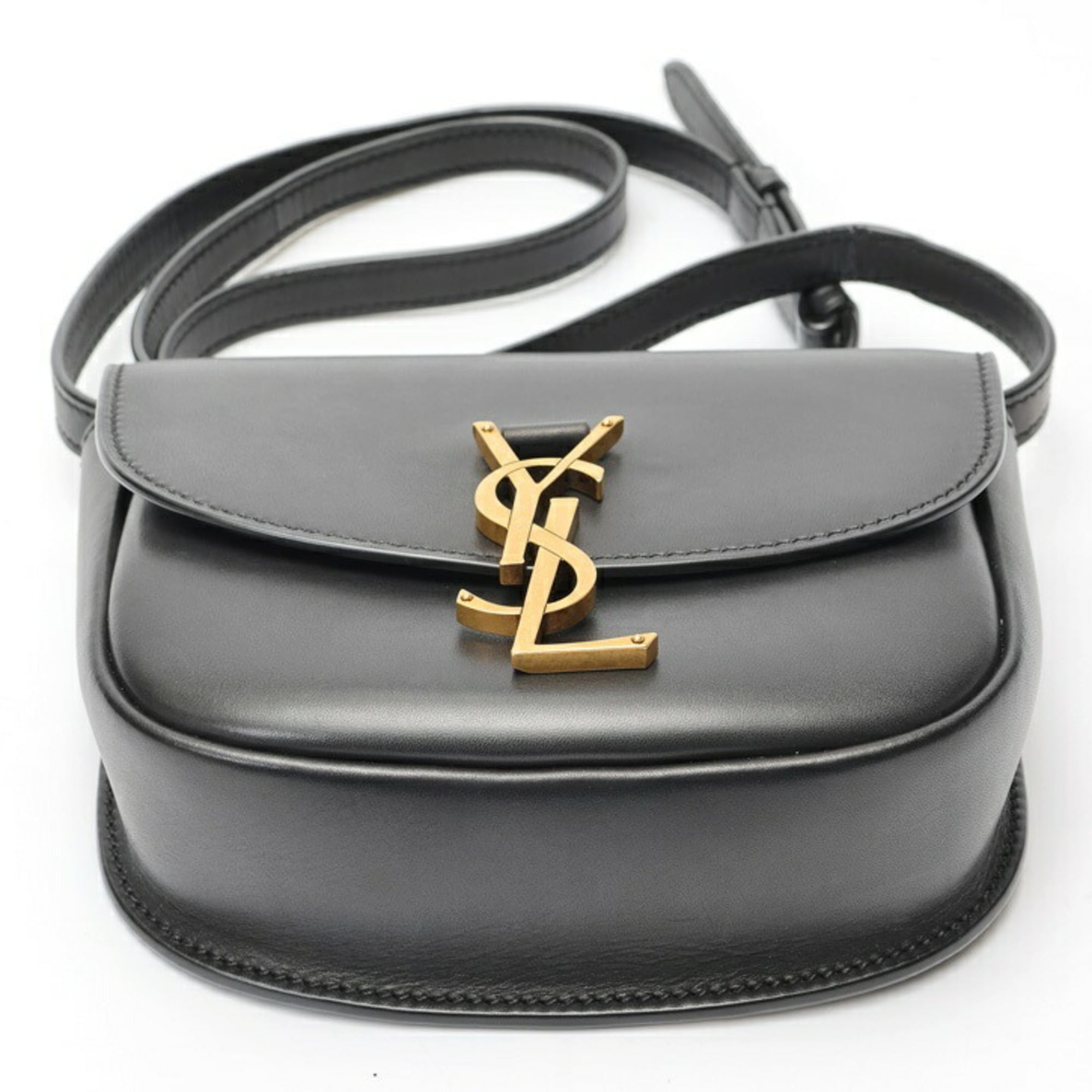Saint Laurent Black Leather Shoulder Bag (Pre-Owned)
