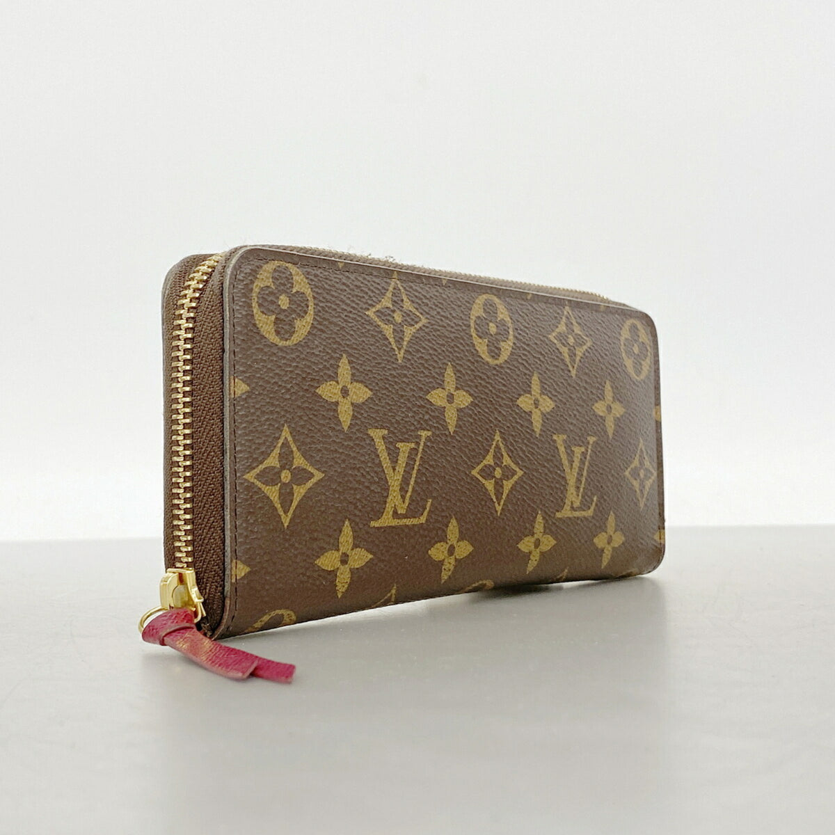 Louis Vuitton Brown Fuchsia Long Wallet (Bi-Fold) (Pre-Owned)