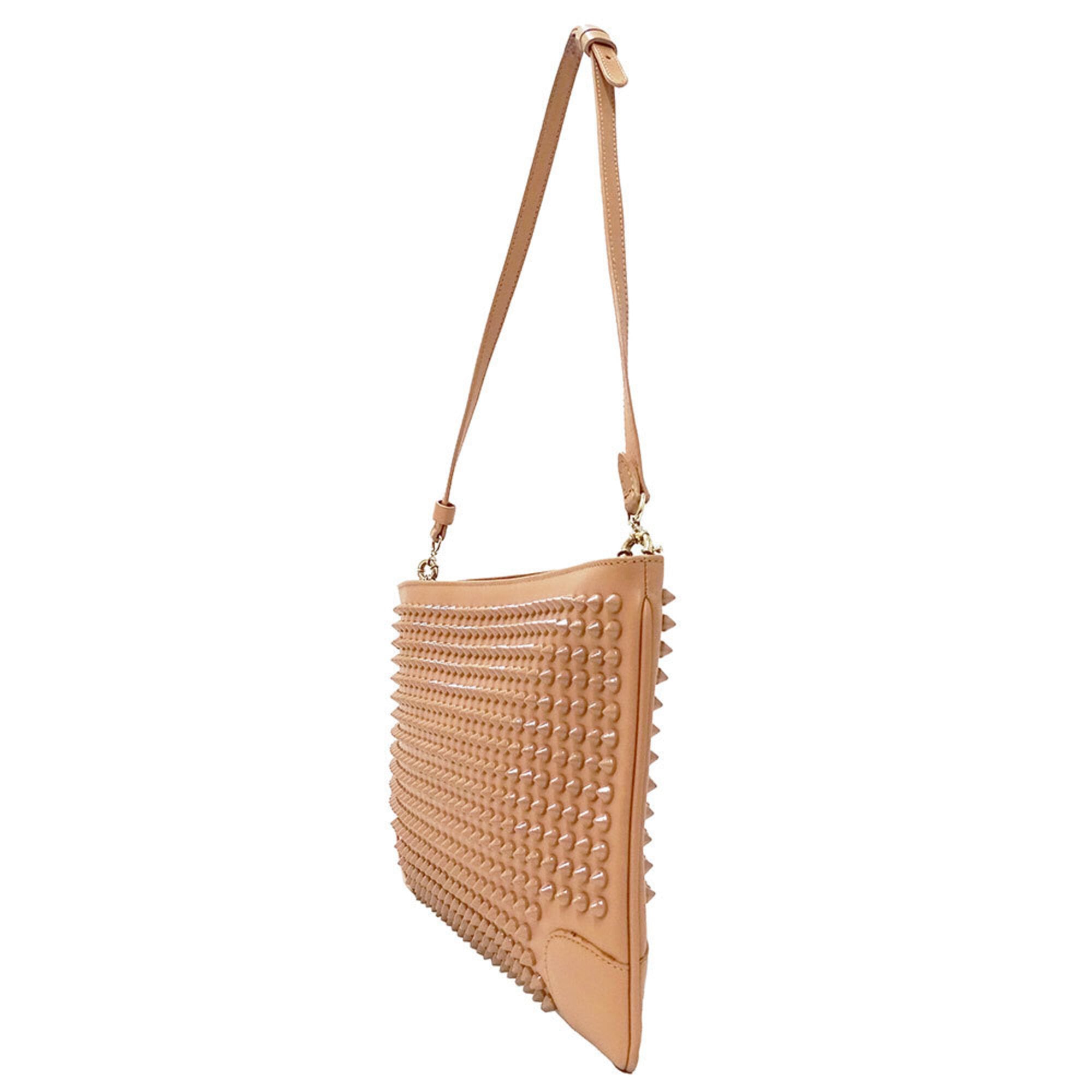 Christian Louboutin Salmon Pink Leather Handbag Shoulder Bag (Pre-Owned)