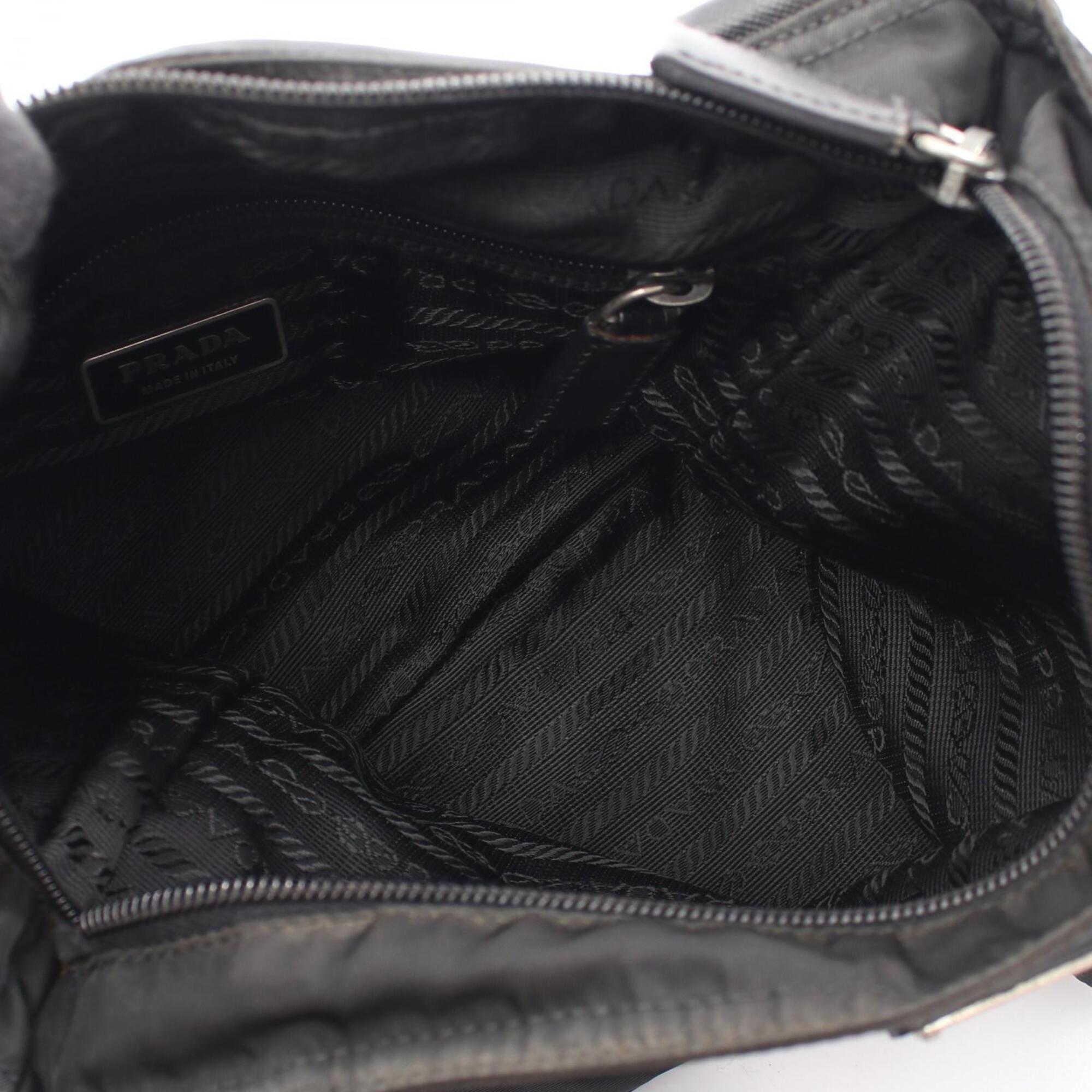 Prada Black Nylon Handbag Shoulder Bag (Pre-Owned)
