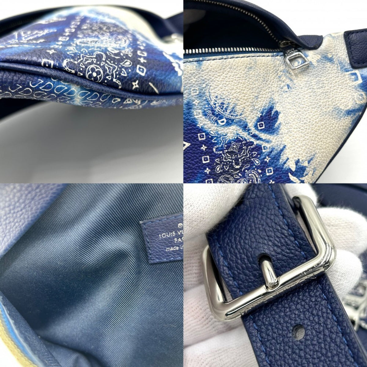 Louis Vuitton Blue Monogram Fanny Pack Sling Bag (Pre-Owned)