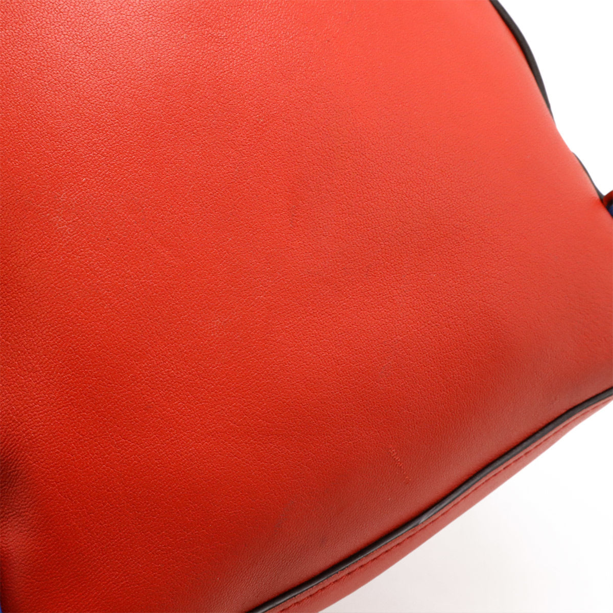 Versace Blue Red Color Leather Backpack (Pre-Owned)