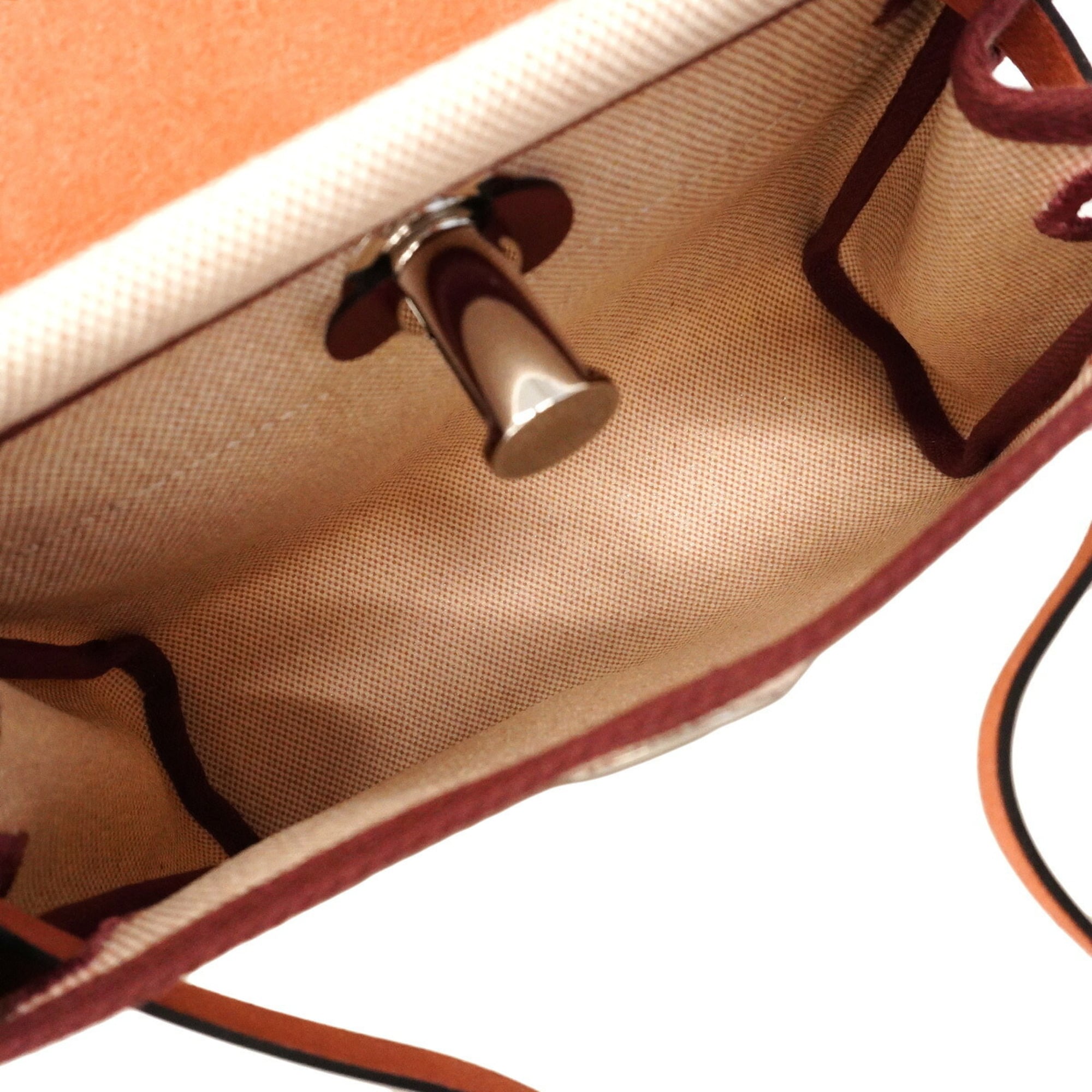 Hermes Rouge H Toile H Shoulder Bag (Pre-Owned)
