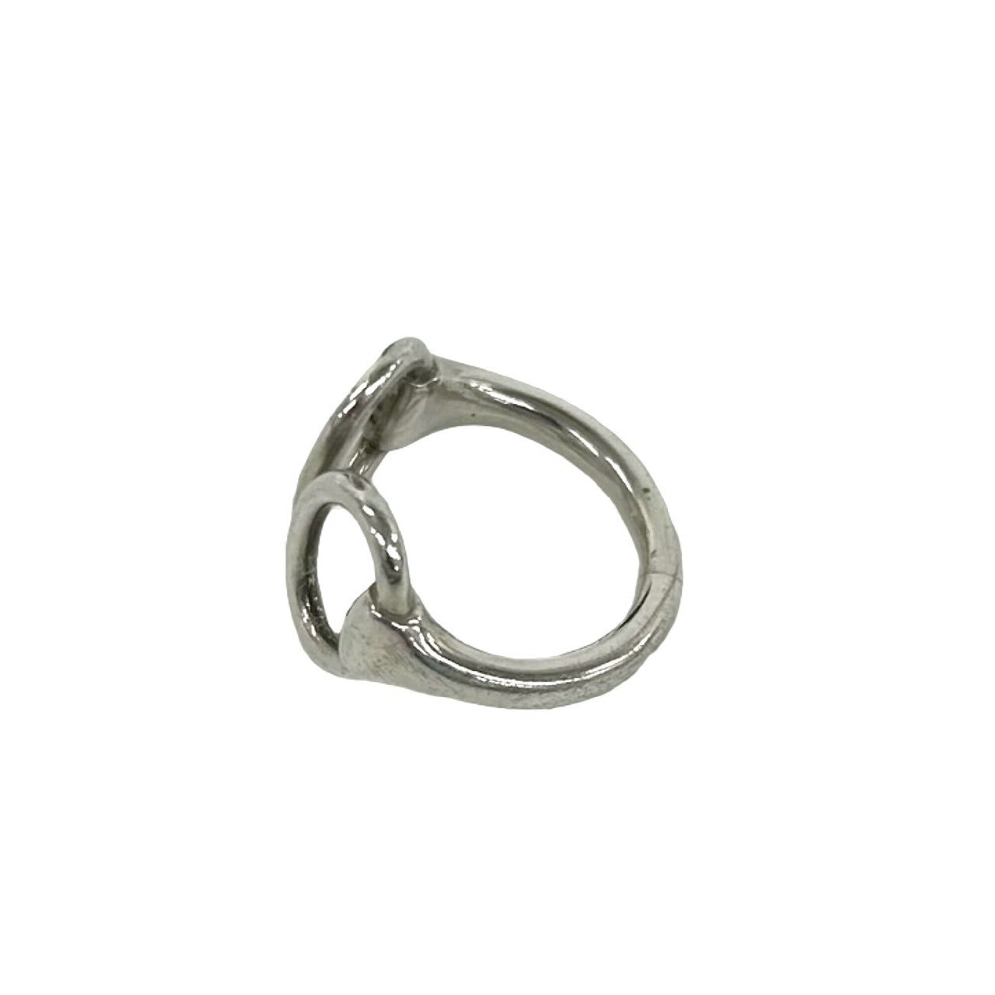 Hermes Silver Silver 925 Band Ring (Pre-Owned)