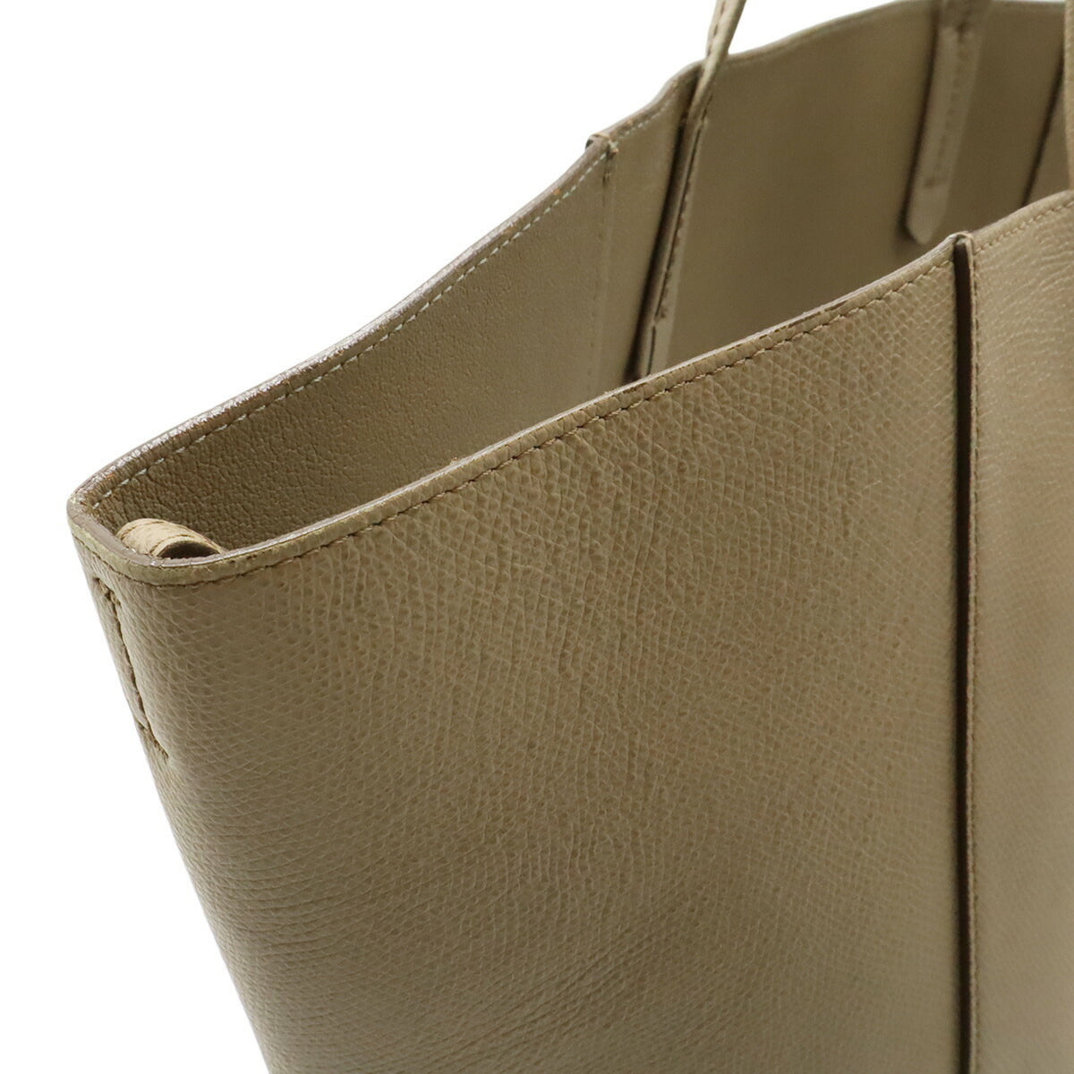 Celine Cabas Grayish Leather Shoulder Bag Tote Bag (Pre-Owned)