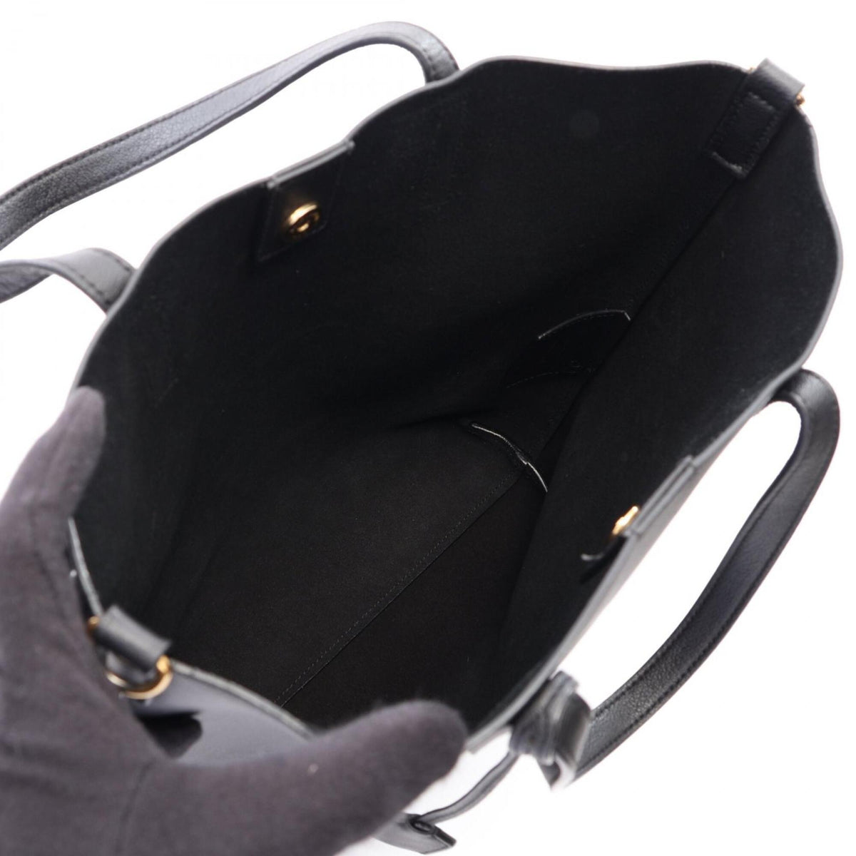 Saint Laurent Black Leather Handbag (Pre-Owned)